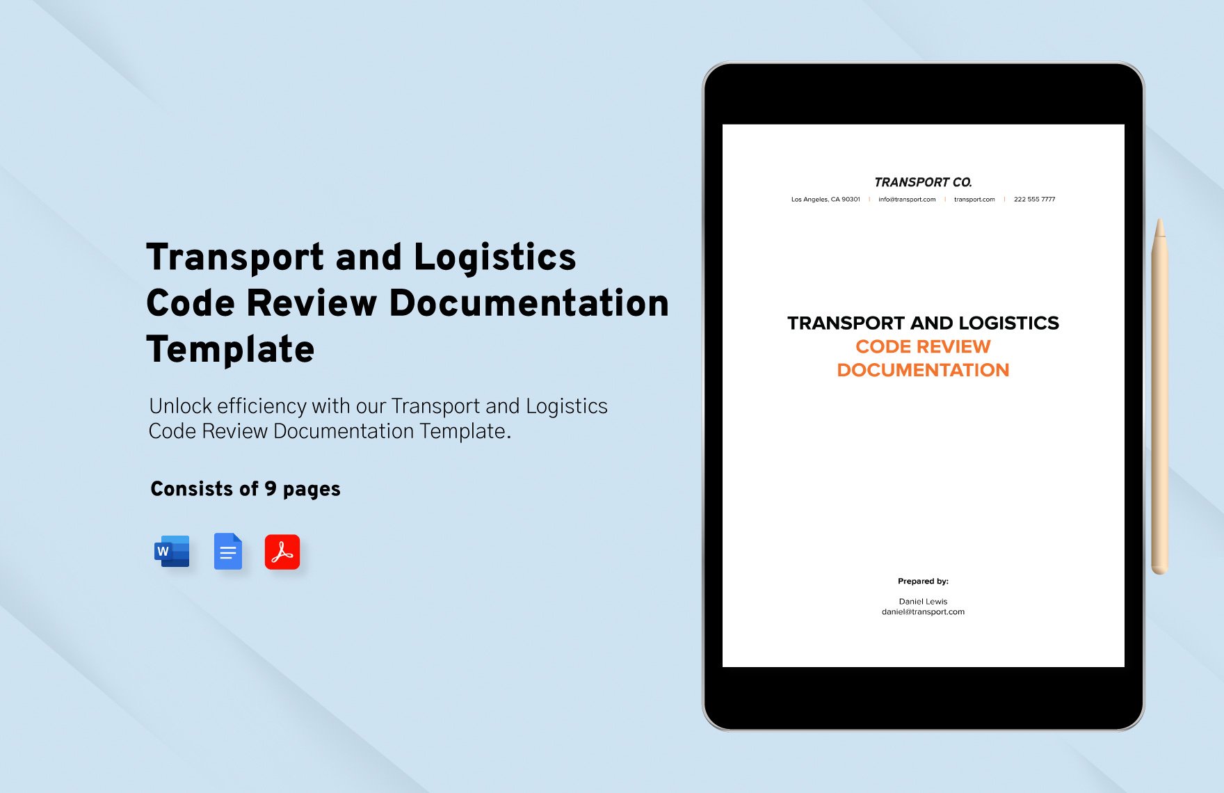 Transport and Logistics Code Review Documentation Template