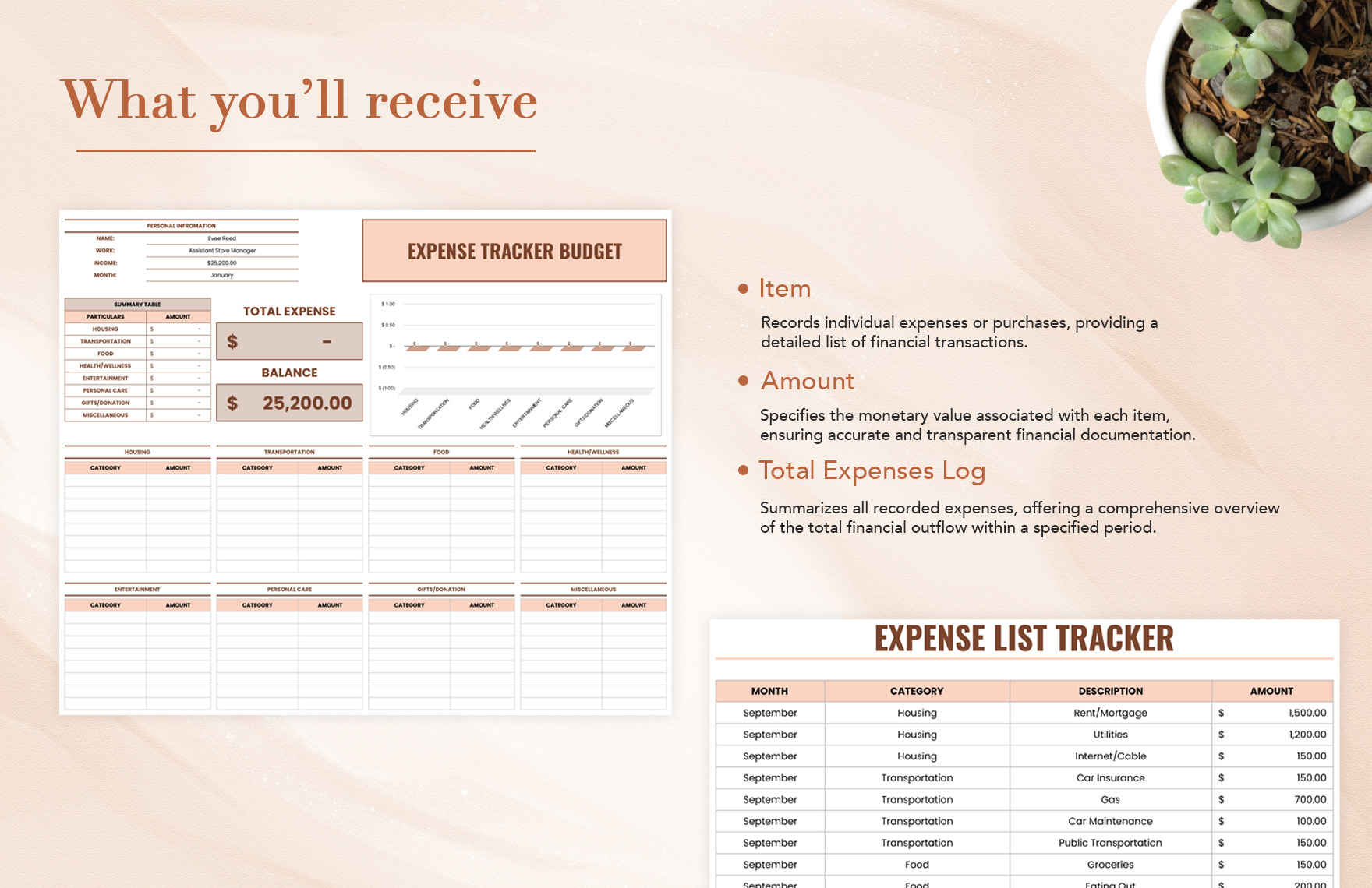 Expense Tracker Budget Template