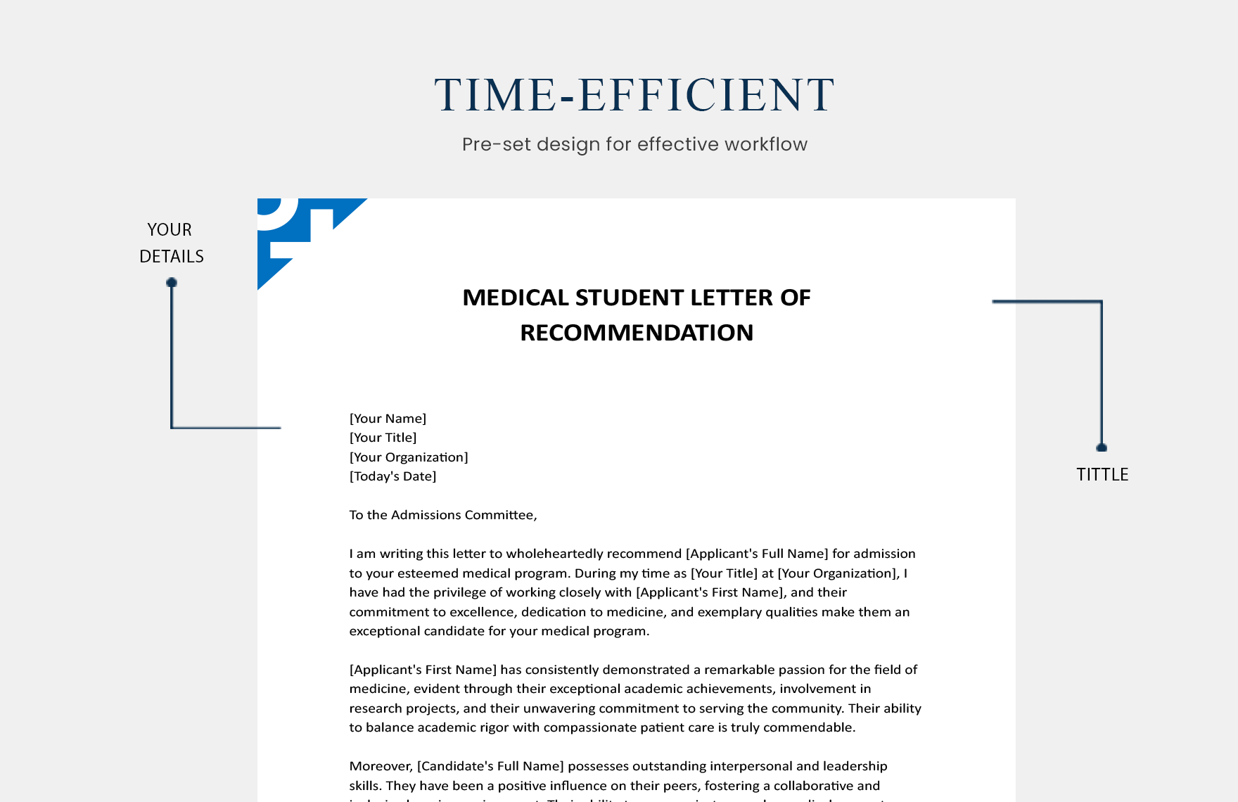 Medical Student Letter Of Recommendation