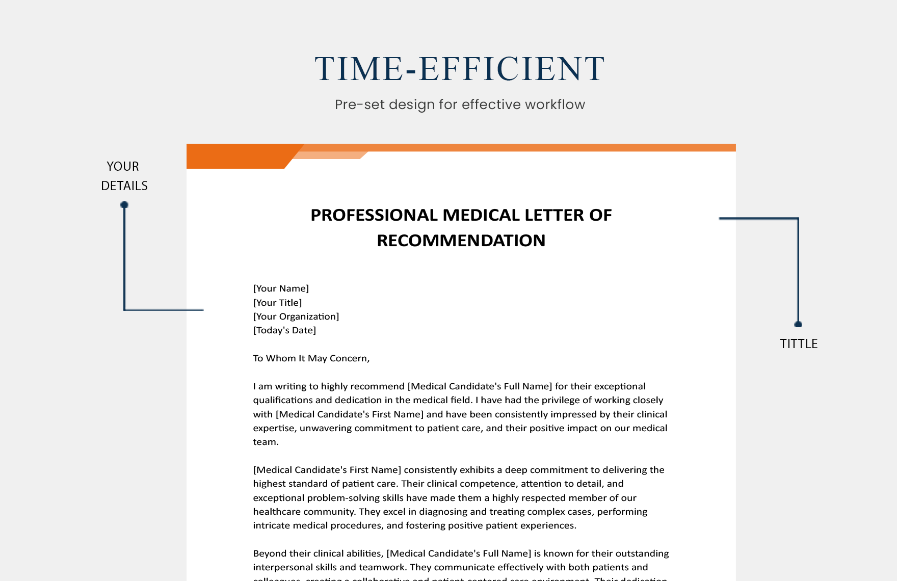 Professional Medical Letter Of Recommendation