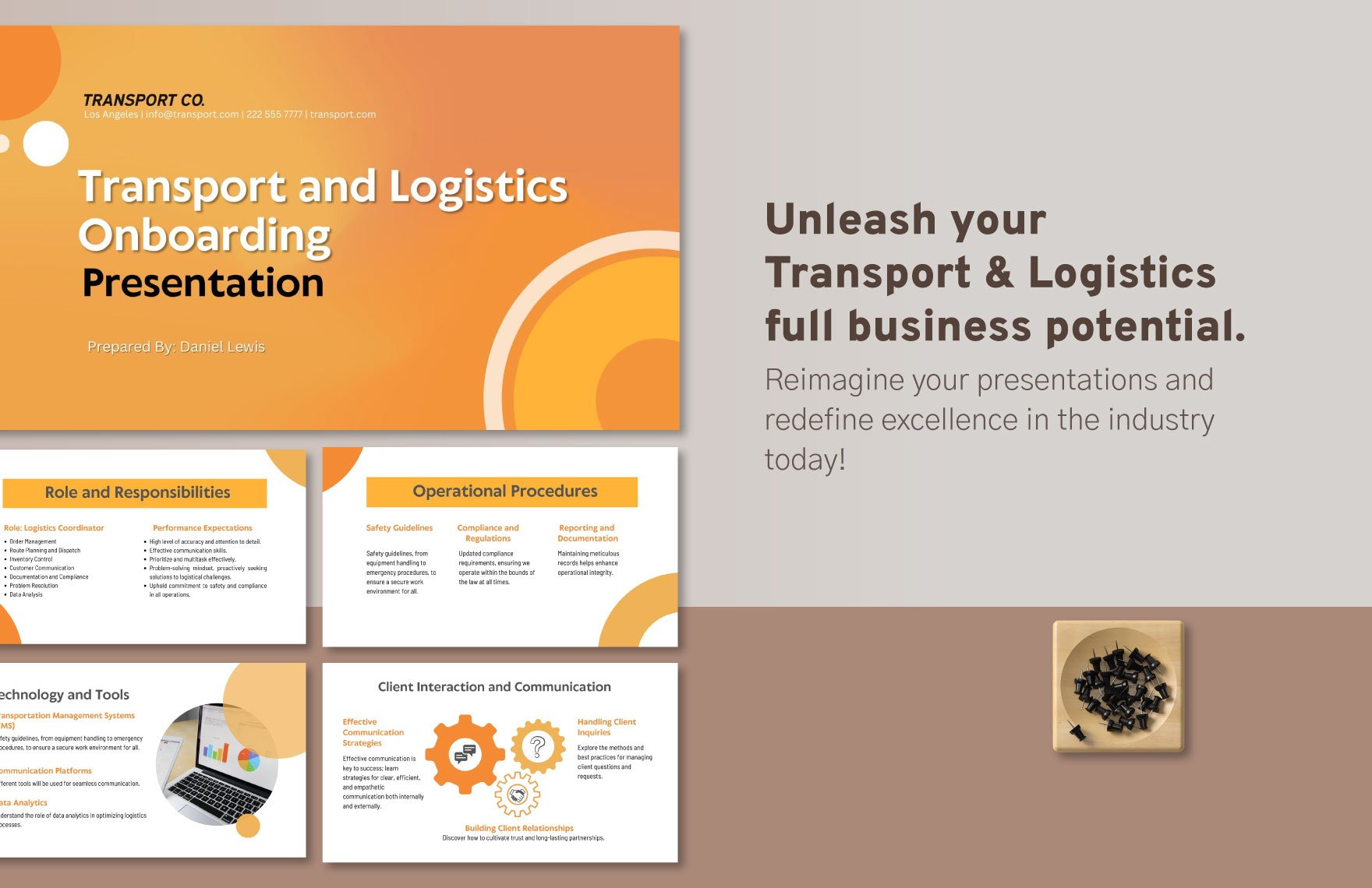 Transport and Logistics Onboarding Presentation Template