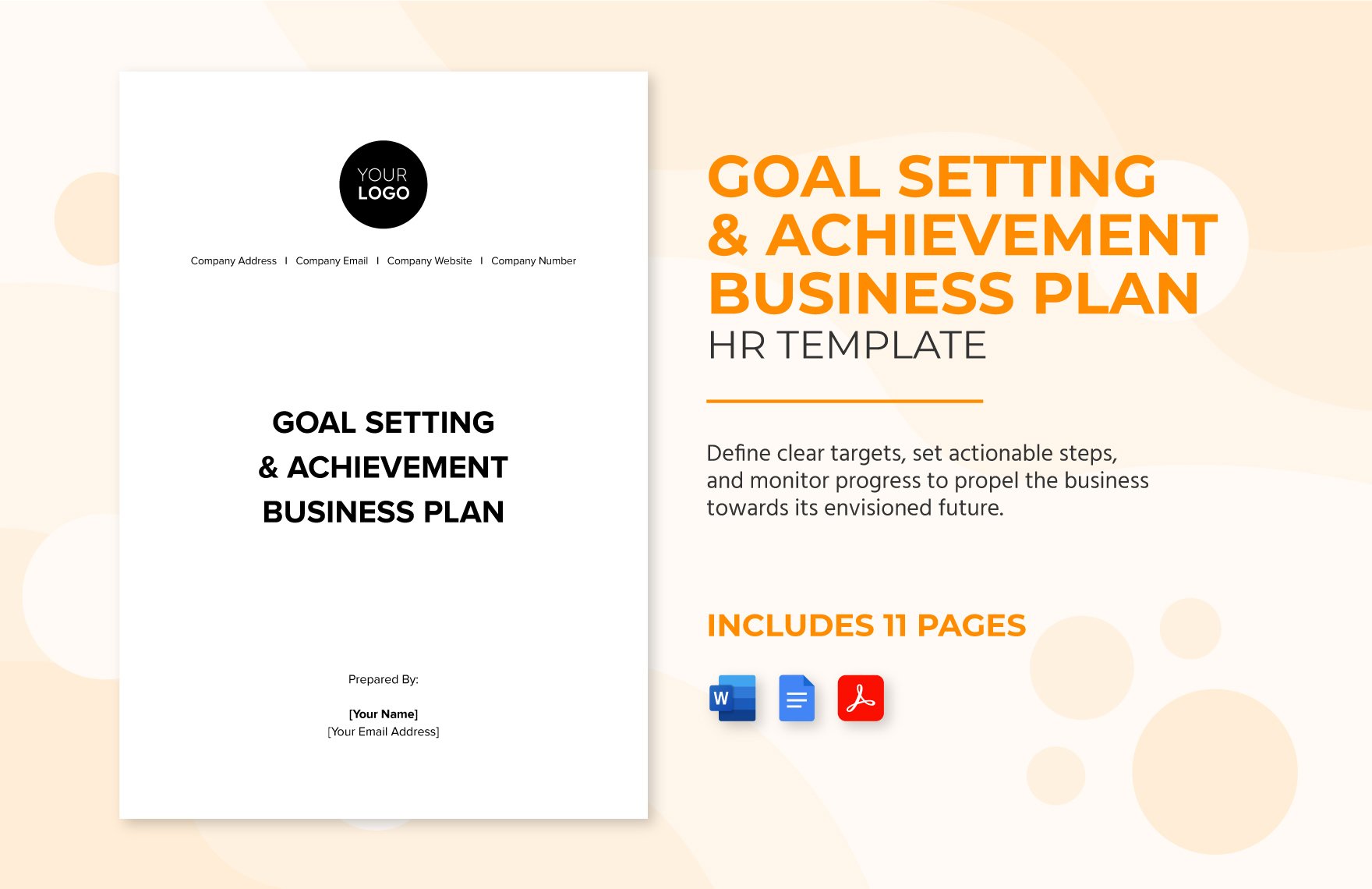 Goal Setting & Achievement Business Plan HR Template in Word, Google Docs, PDF