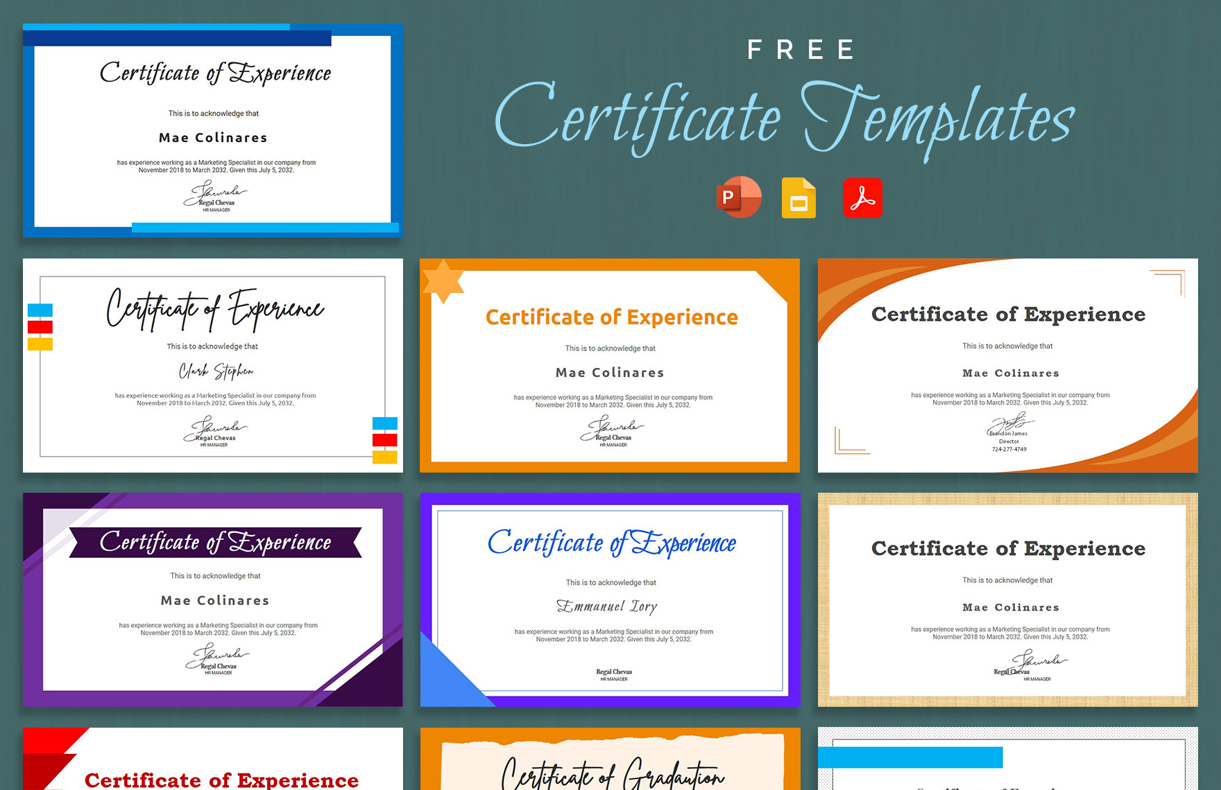 Free Certificate Template in PDF, PowerPoint, Google Slides
