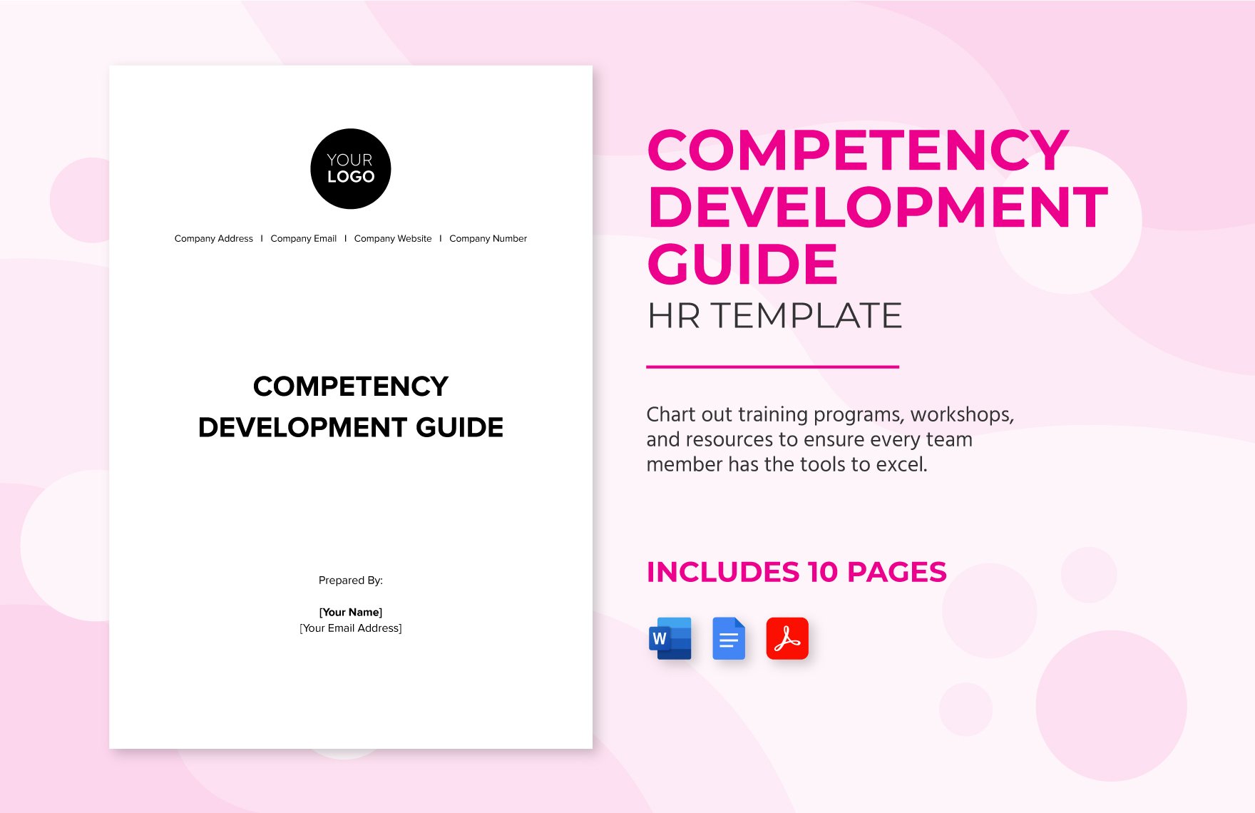 Competency Development Guide HR Template in Word, Google Docs, PDF