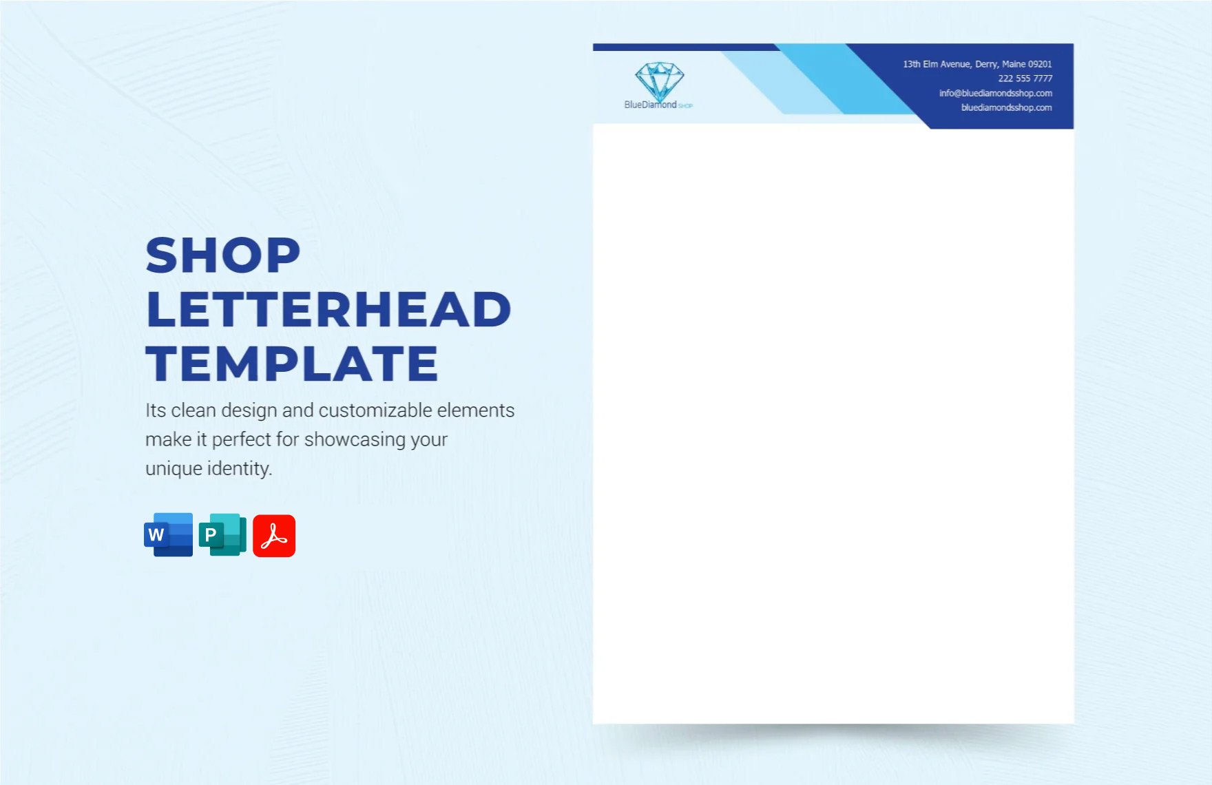 Shop Letterhead Template in Word, PDF, Publisher