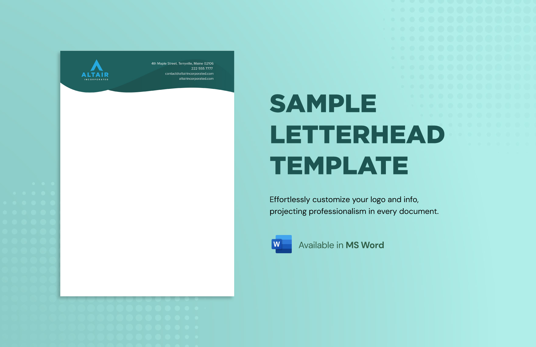 Sample Letterhead Template in Word, Google Docs, Illustrator, PSD