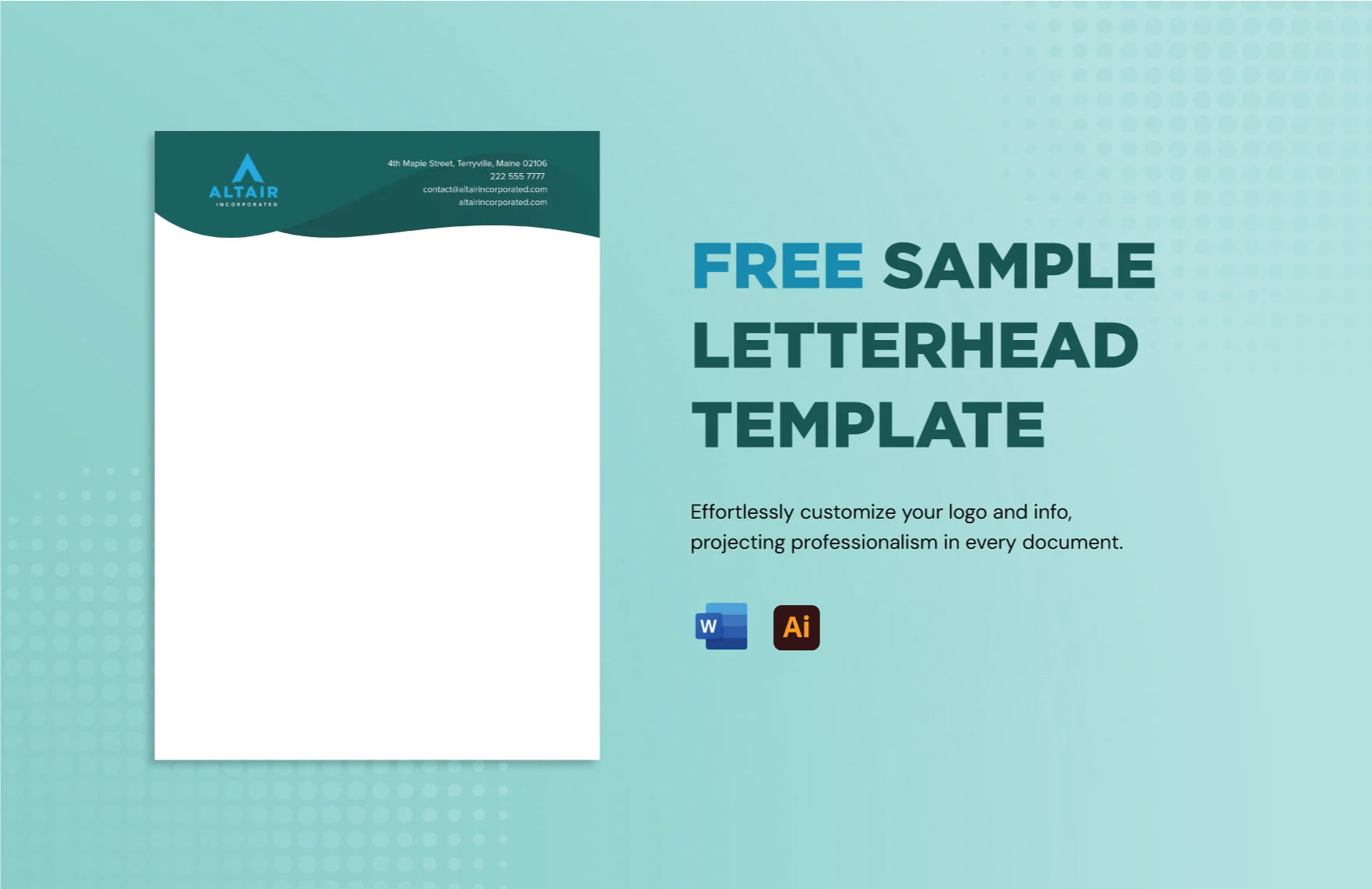 illustrator letterhead templates download