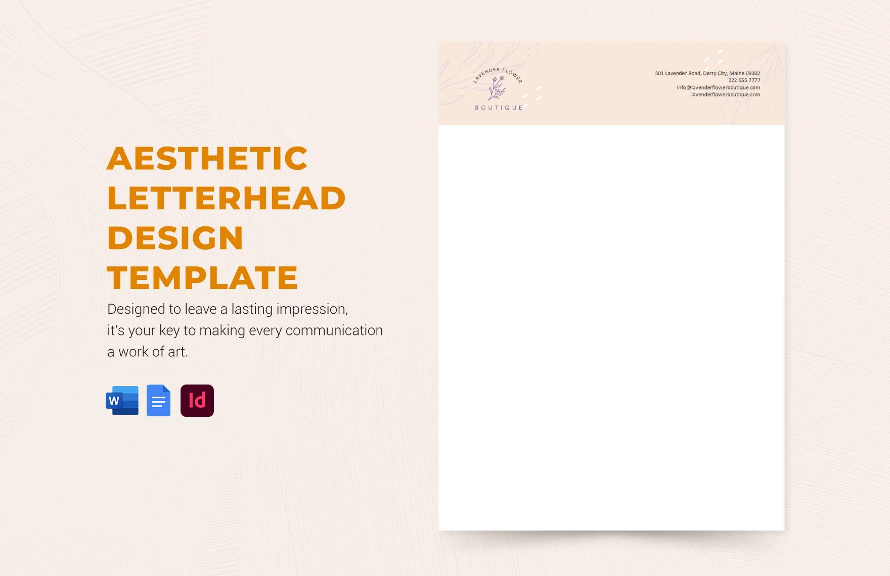 Aesthetic Letterhead Design Template