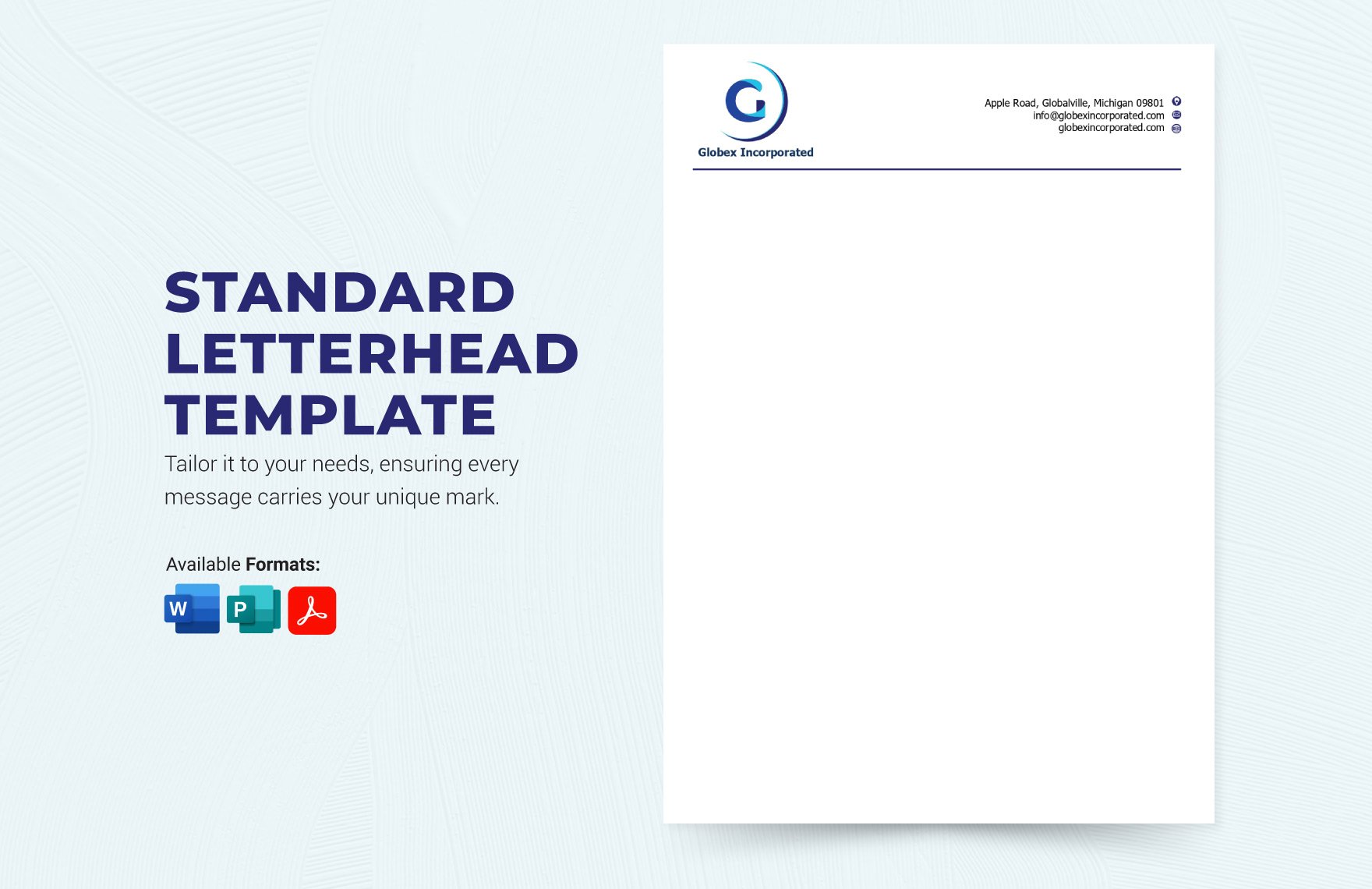 Standard Letterhead Template in Word, PDF, Publisher