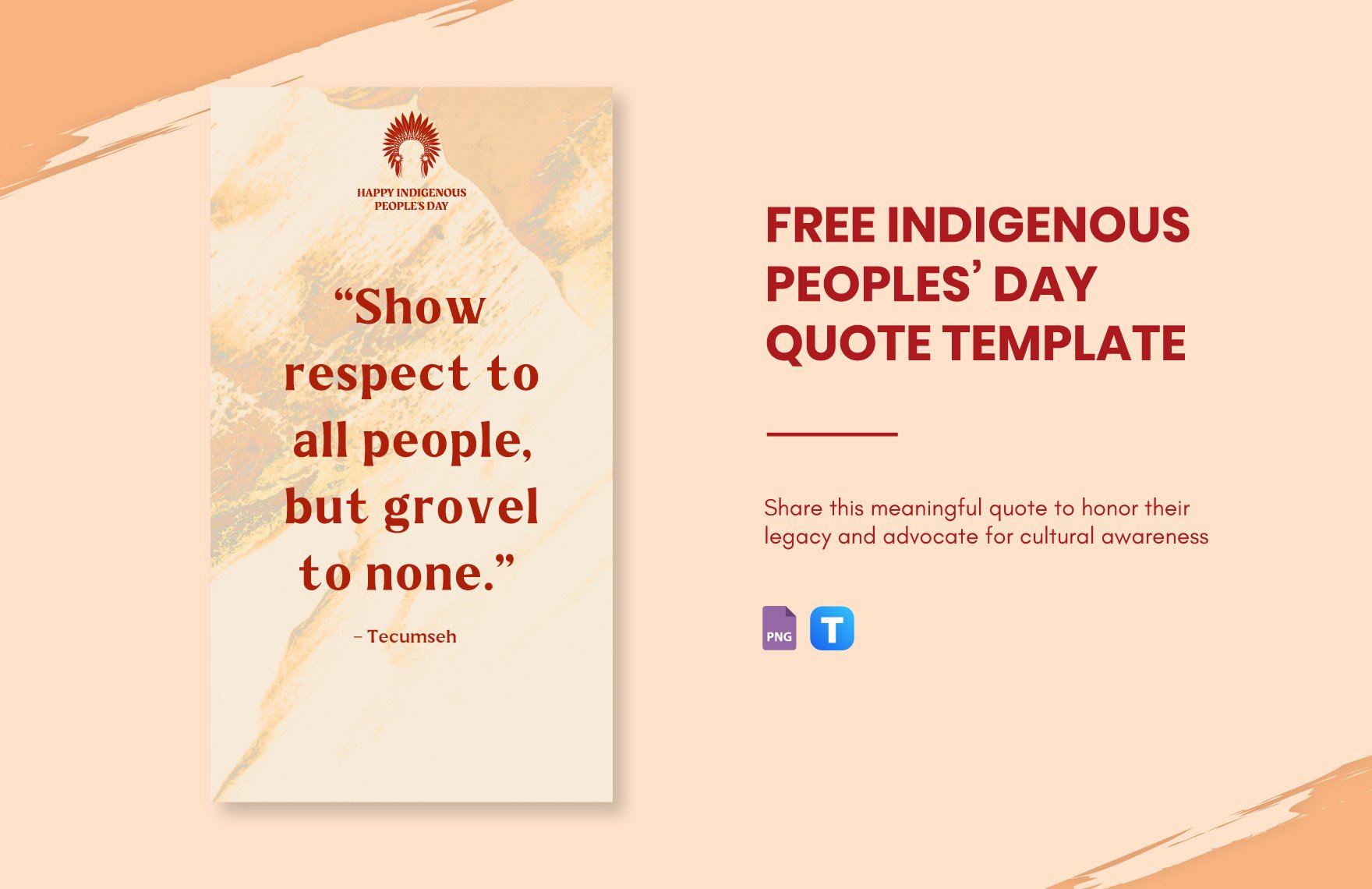 Free Indigenous Peoples' Day Quote in PNG