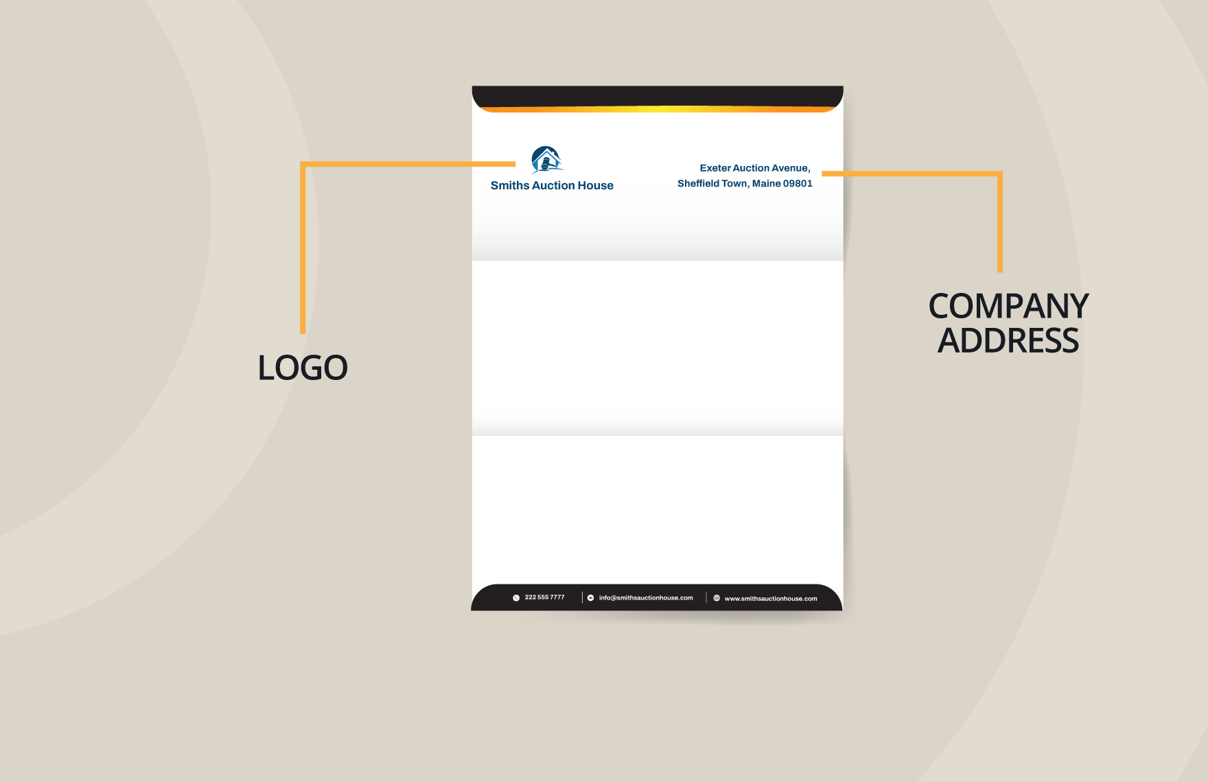 Letterhead with Envelope Template