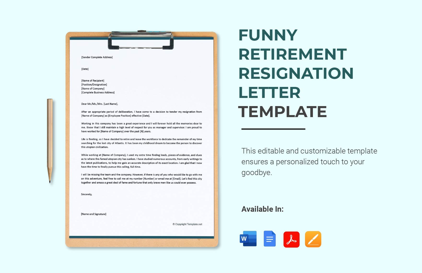 Funny Retirement Resignation Letter