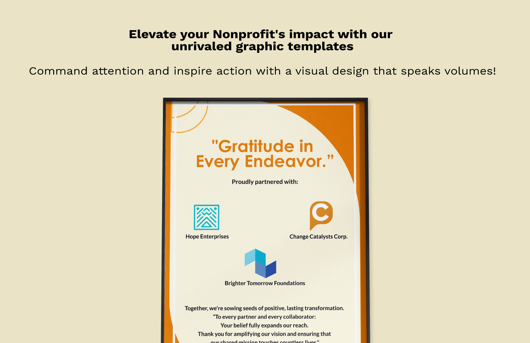 Nonprofit Organization Partners and Sponsors Signage Template