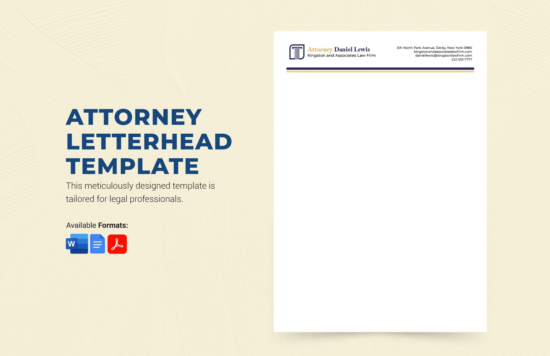 Free Attorney Letterhead Template in Word, Google Docs, PDF