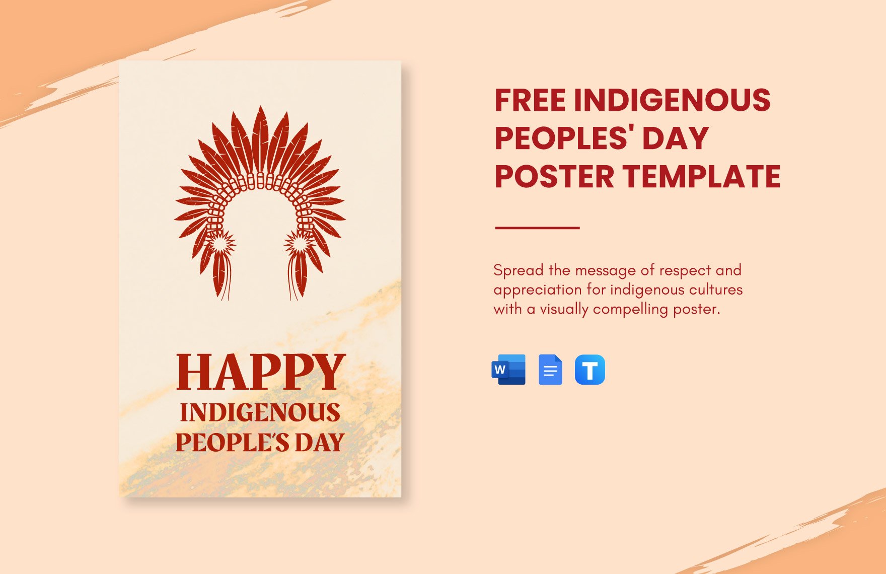 Free Indigenous Peoples' Day Poster Template in Word, Google Docs