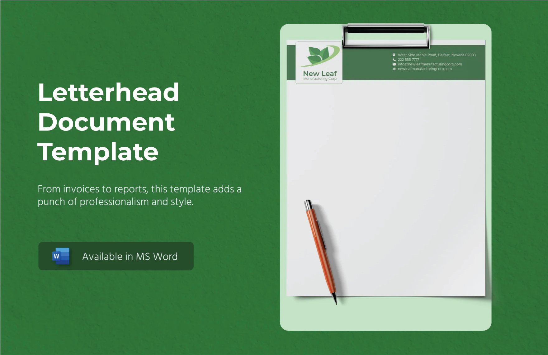 Free Letterhead Document Template in Word, PDF