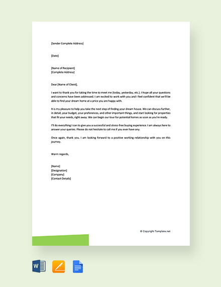 FREE Letter Template of Intent for Real Estate: Download 1440+ Letters ...