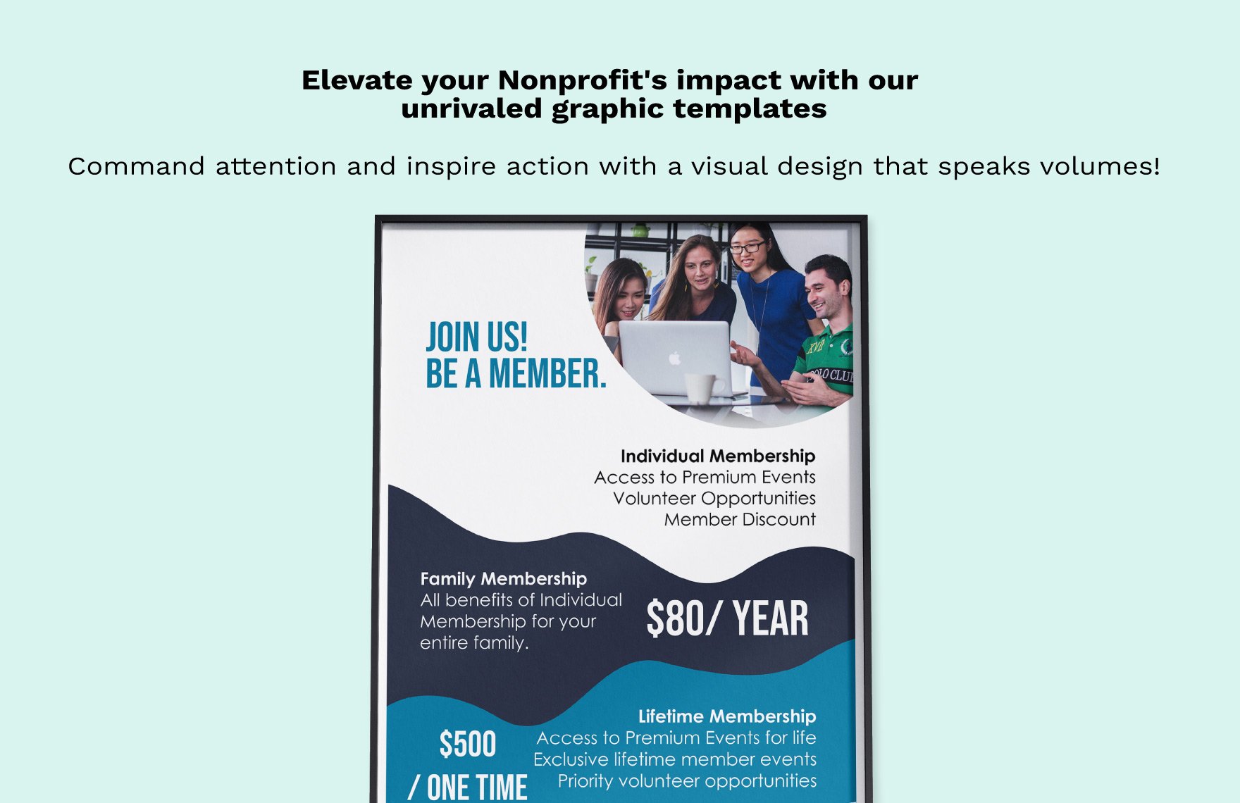 Nonprofit Organization Membership Benefits Signage Template