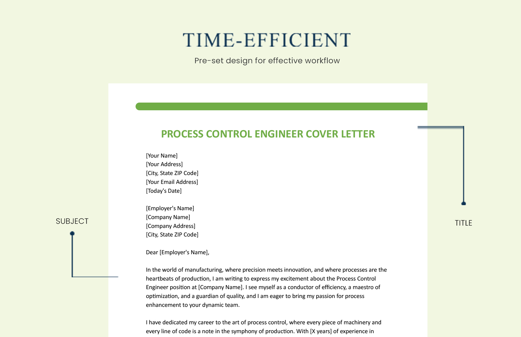 Process Control Engineer Cover Letter