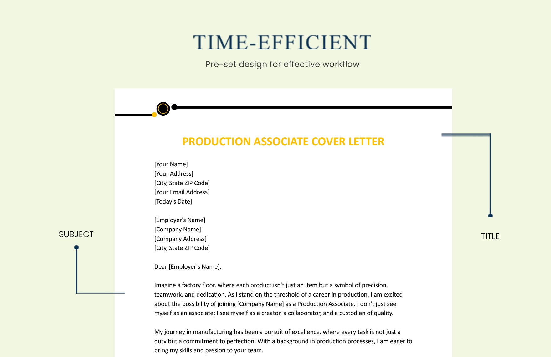Production Associate Cover Letter