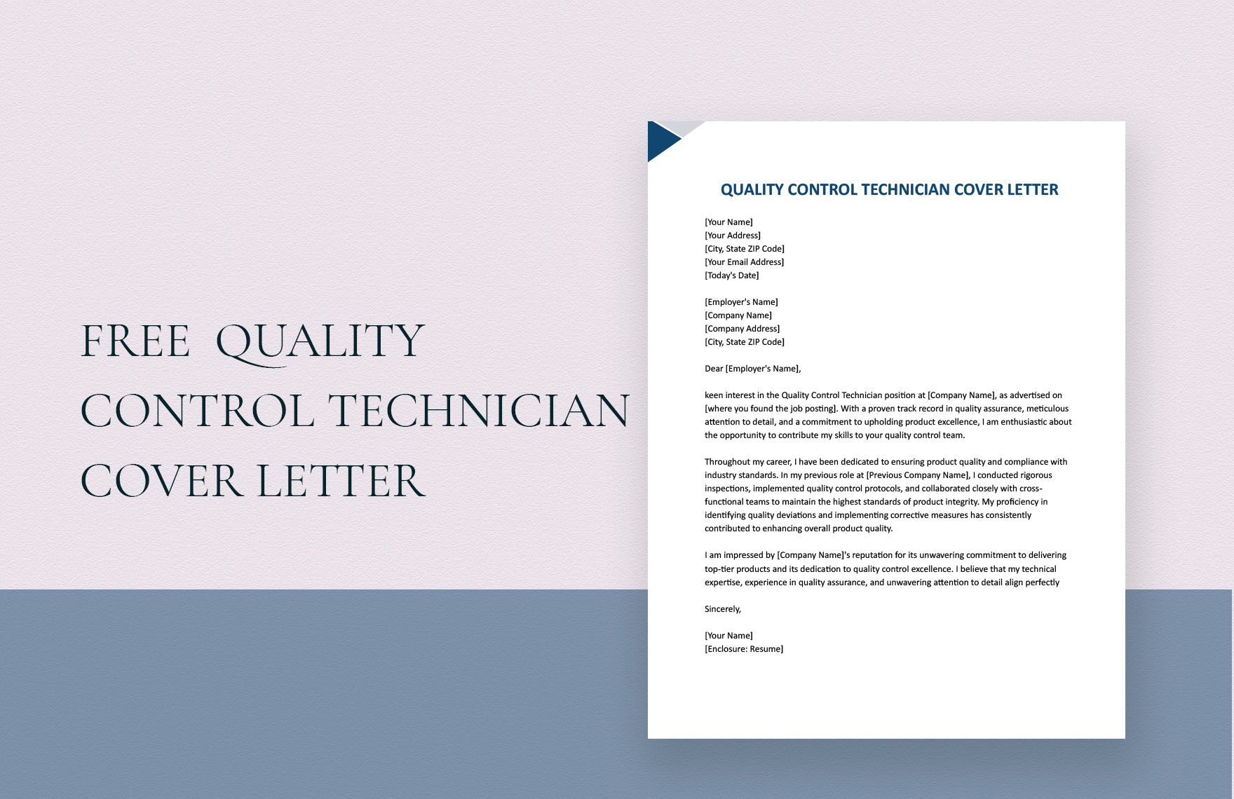 Quality Control Technician Cover Letter