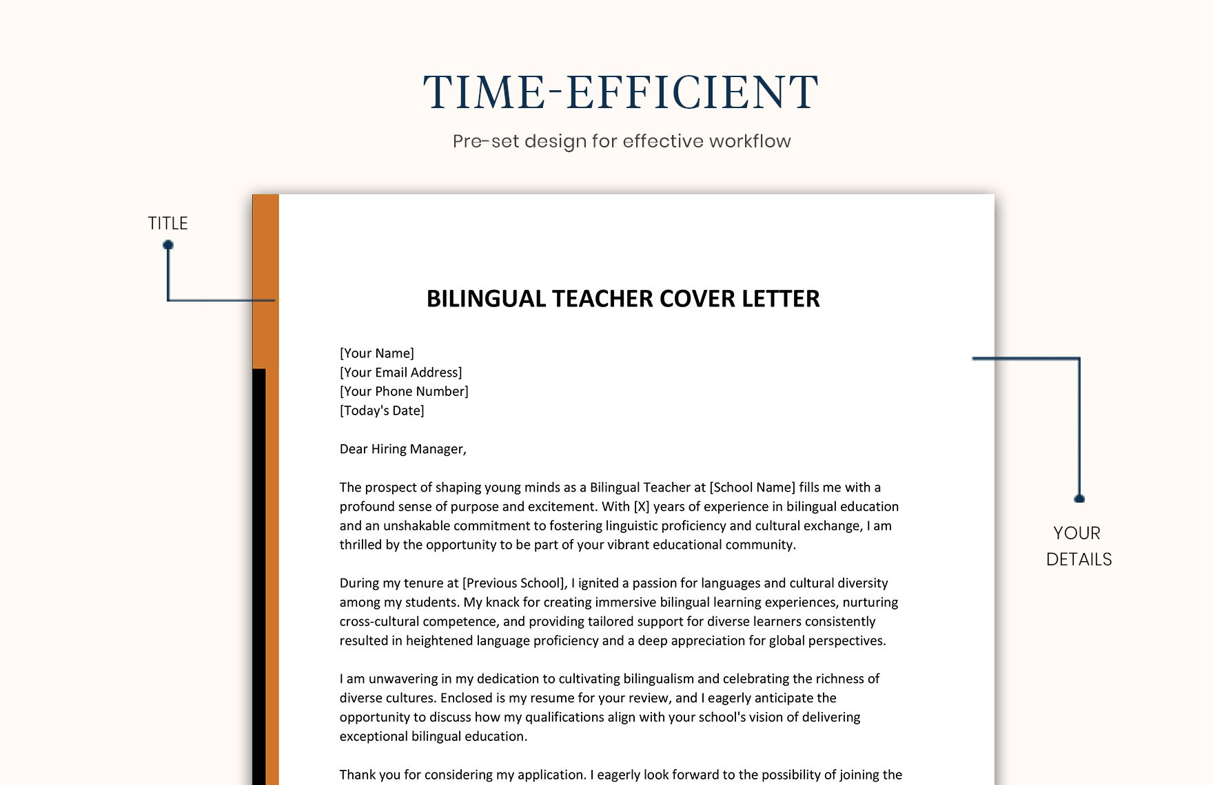 Bilingual Teacher Cover Letter