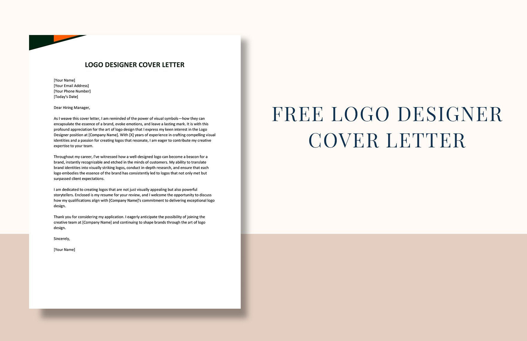 Logo Designer Cover Letter