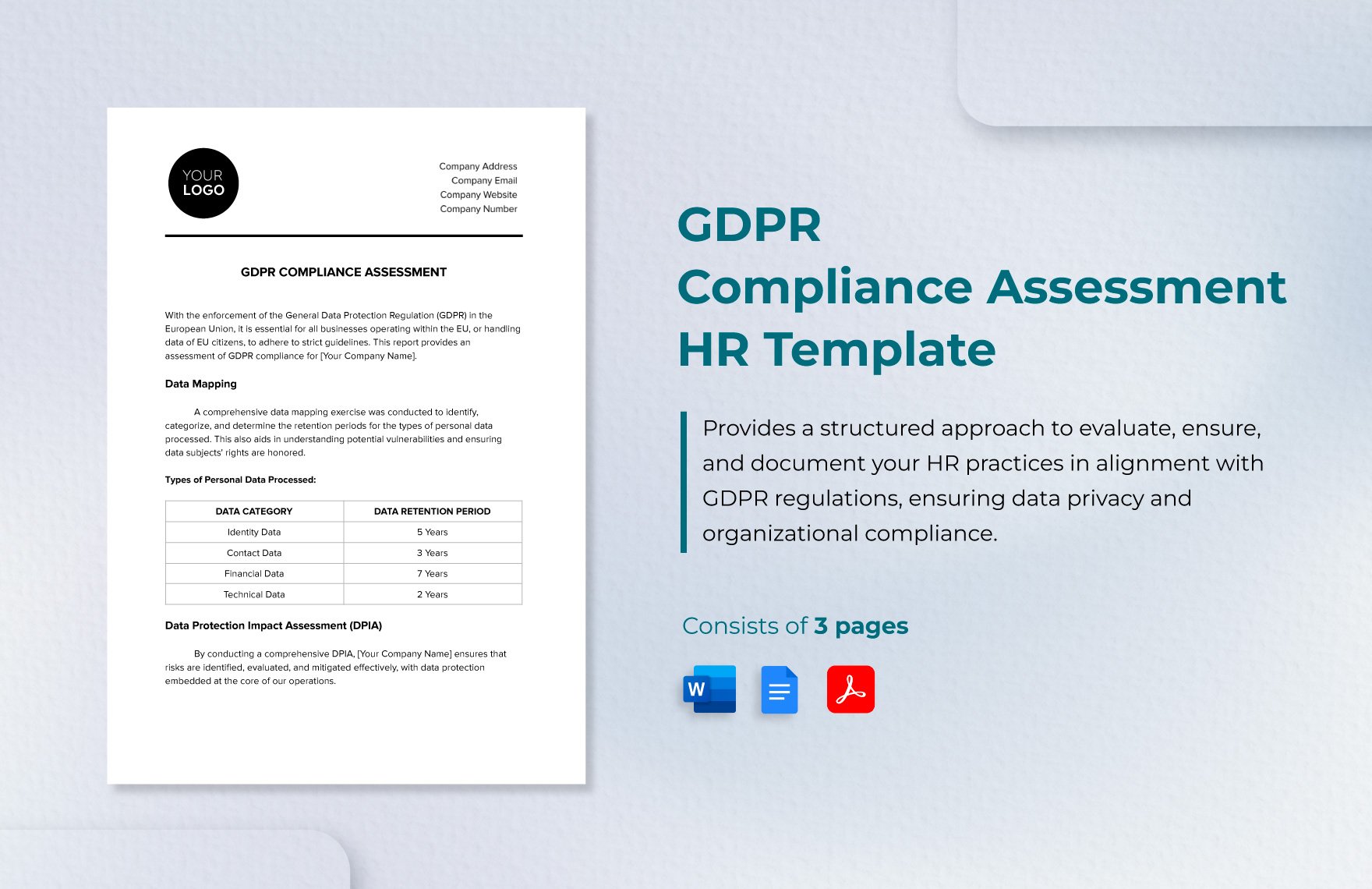 GDPR Compliance Assessment HR Template