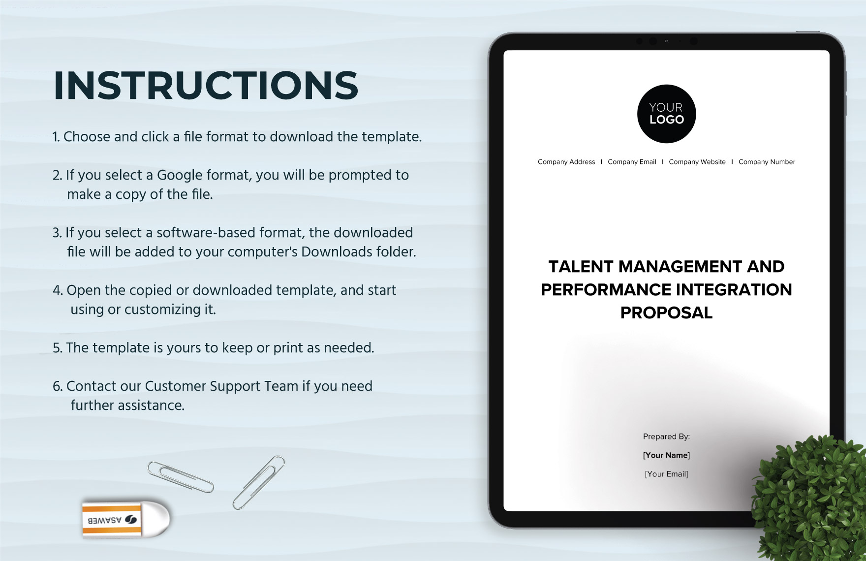 Talent Management Performance Integration Proposal HR Template