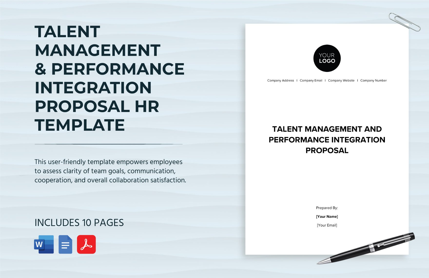 Talent Management & Performance Integration Proposal HR Template