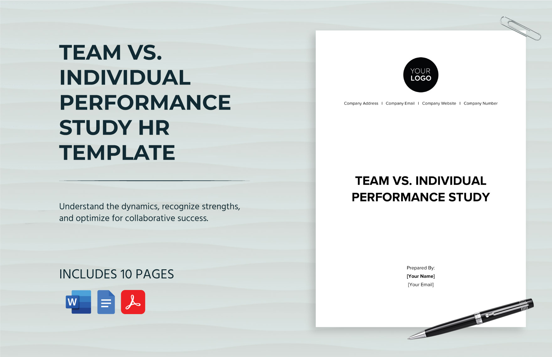Team vs. Individual Performance Study HR Template