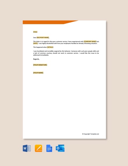 Free Noise Complaint Letter to Council Template - Google Docs, Word ...