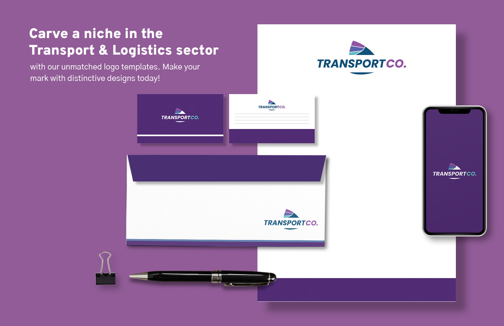 Transport and Logistics Express Delivery Logo Design Template