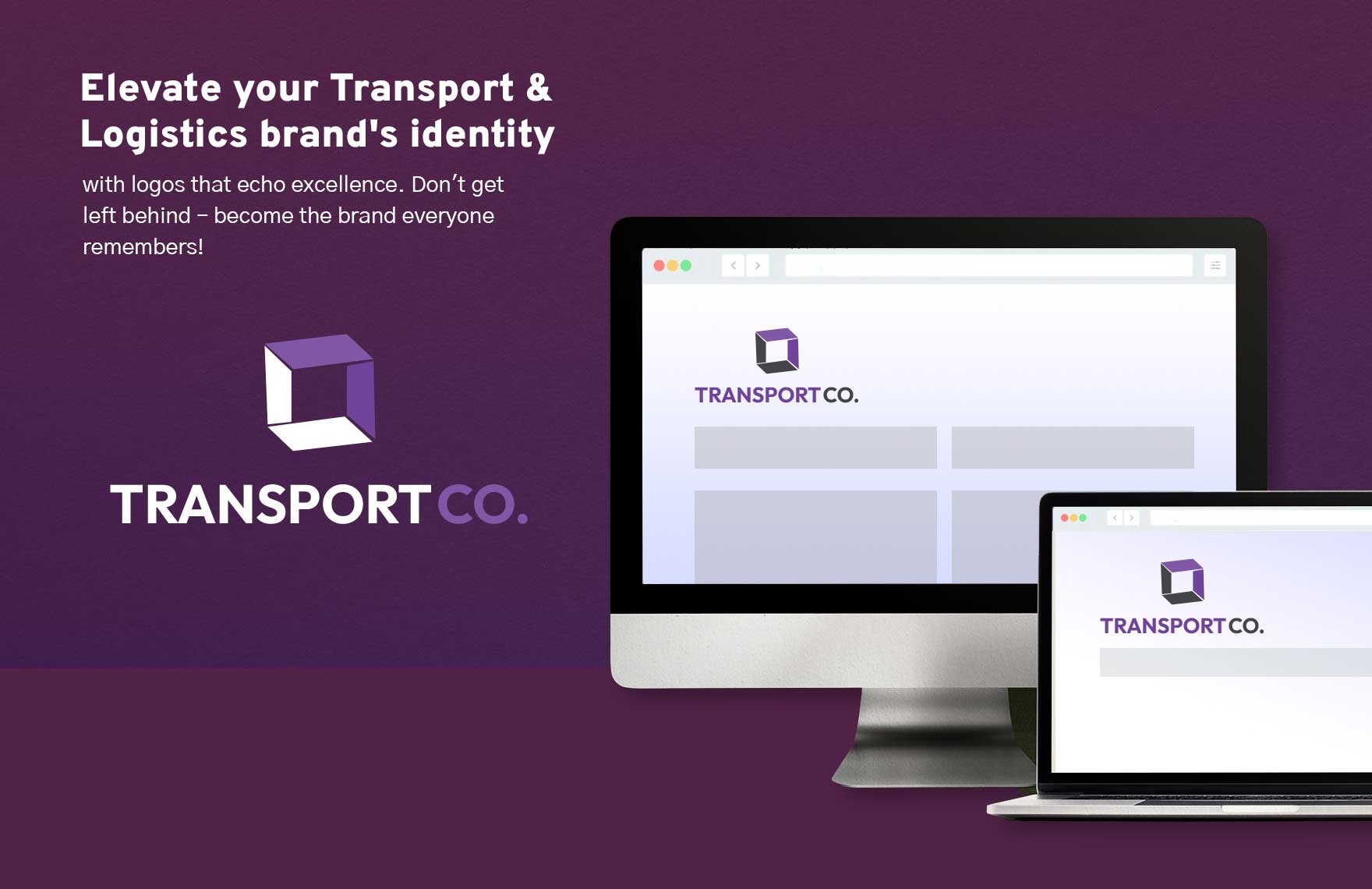 Transport and Logistics Courier Service Logo Template