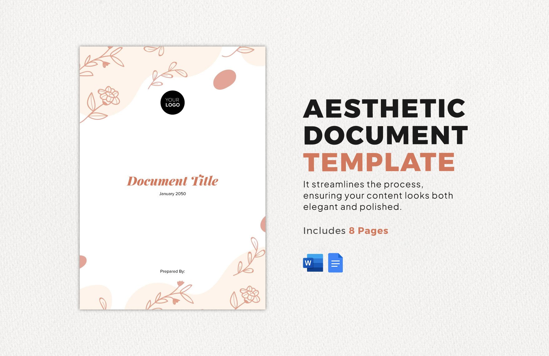 Aesthetic Document Template in Word, Google Docs