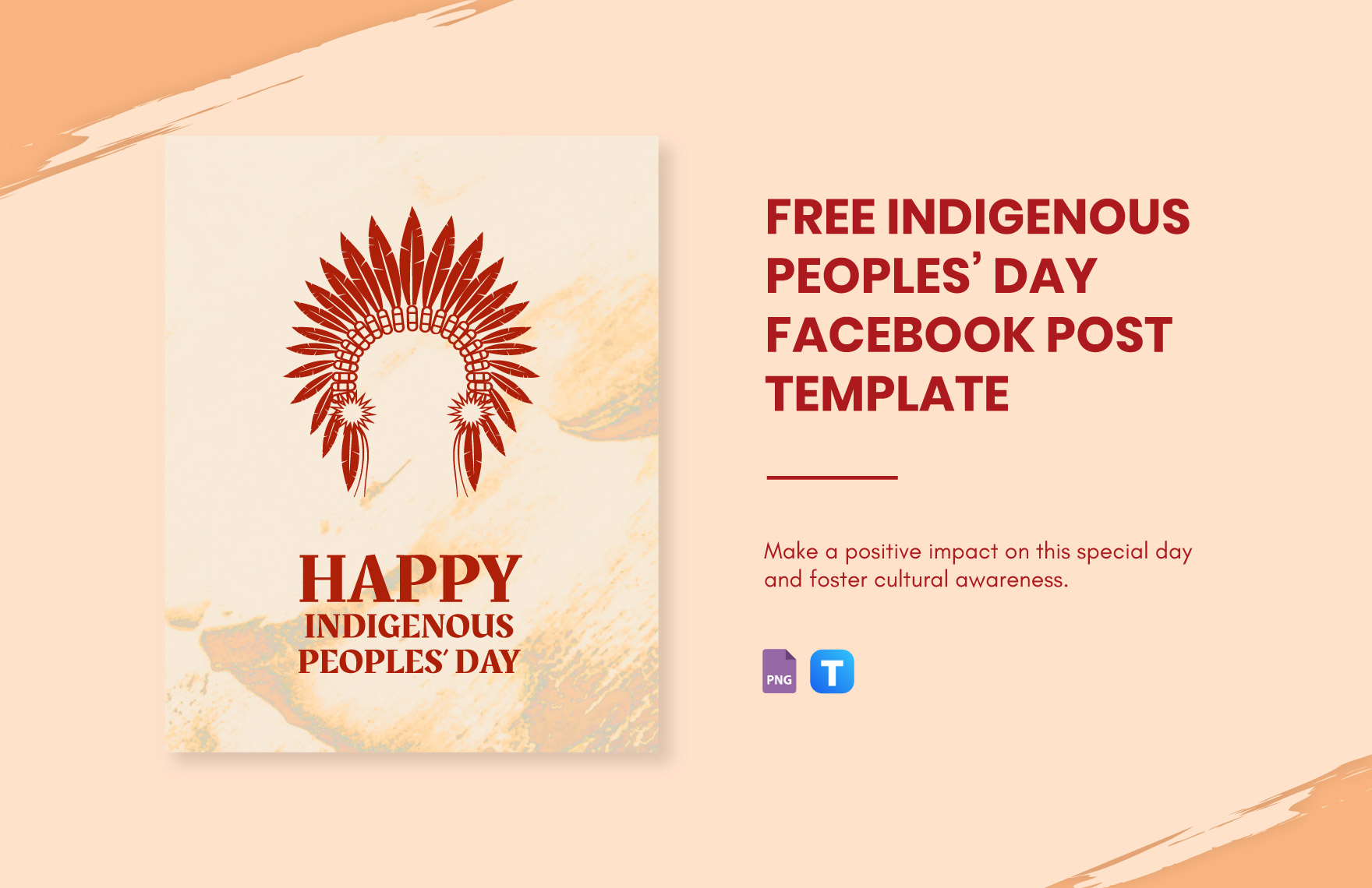 Free Indigenous Peoples' Day Facebook Post Template in PNG