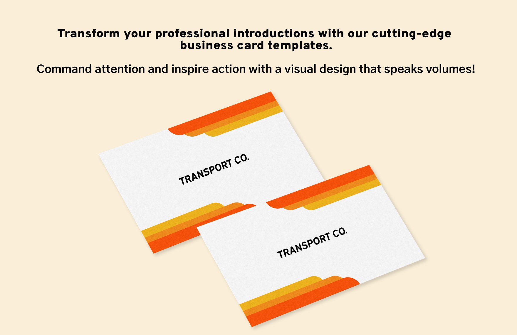 Transport and Logistics Manager Business Card Template