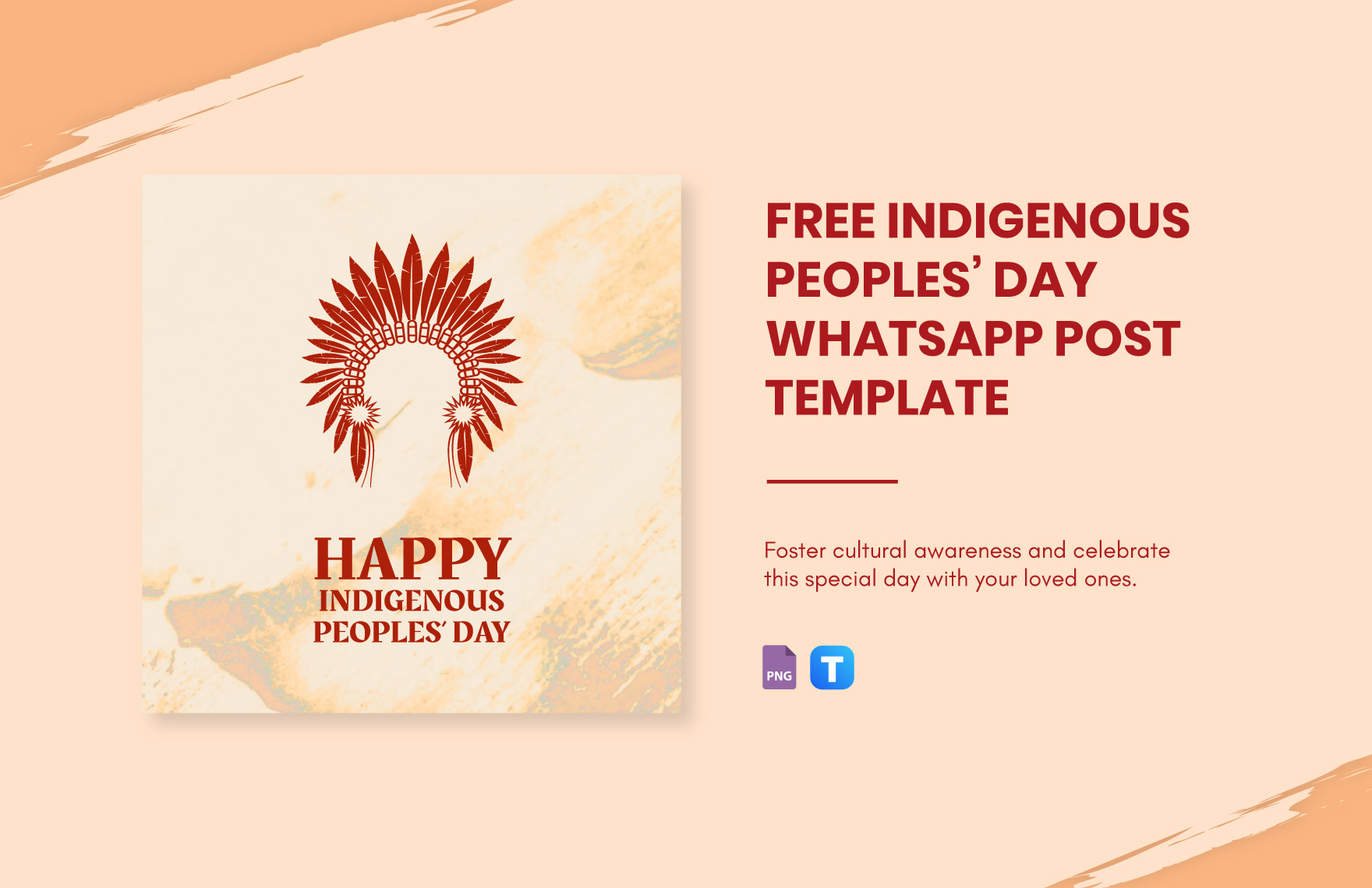 Indigenous Peoples' Day WhatsApp Post Template