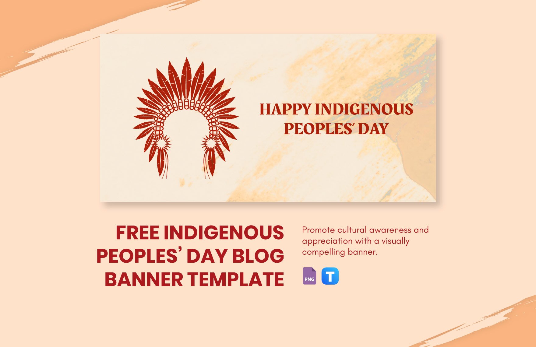 Indigenous Peoples' Day Blog Banner Template in PNG