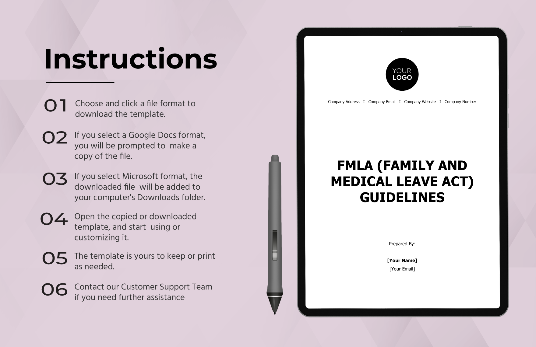 FMLA (Family and Medical Leave Act) Guidelines HR Template