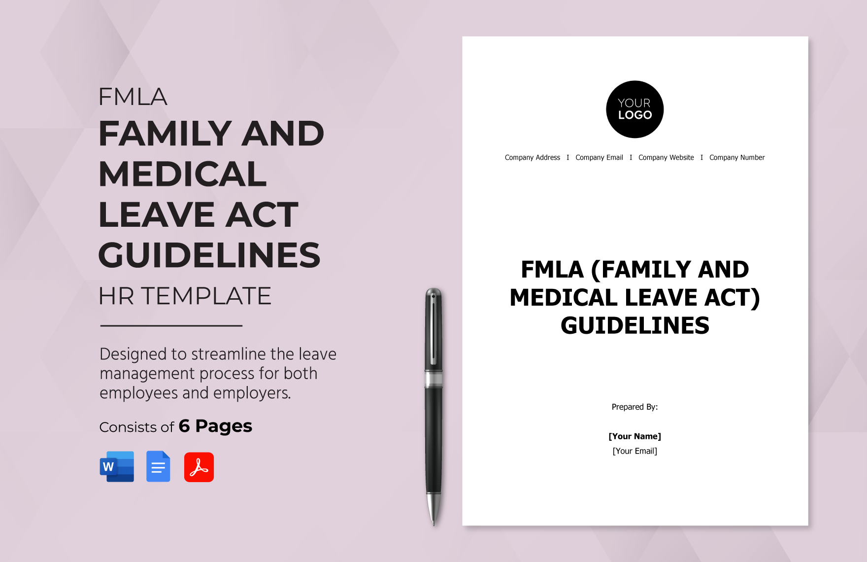 FMLA (Family and Medical Leave Act) Guidelines HR Template in Word, Google Docs, PDF