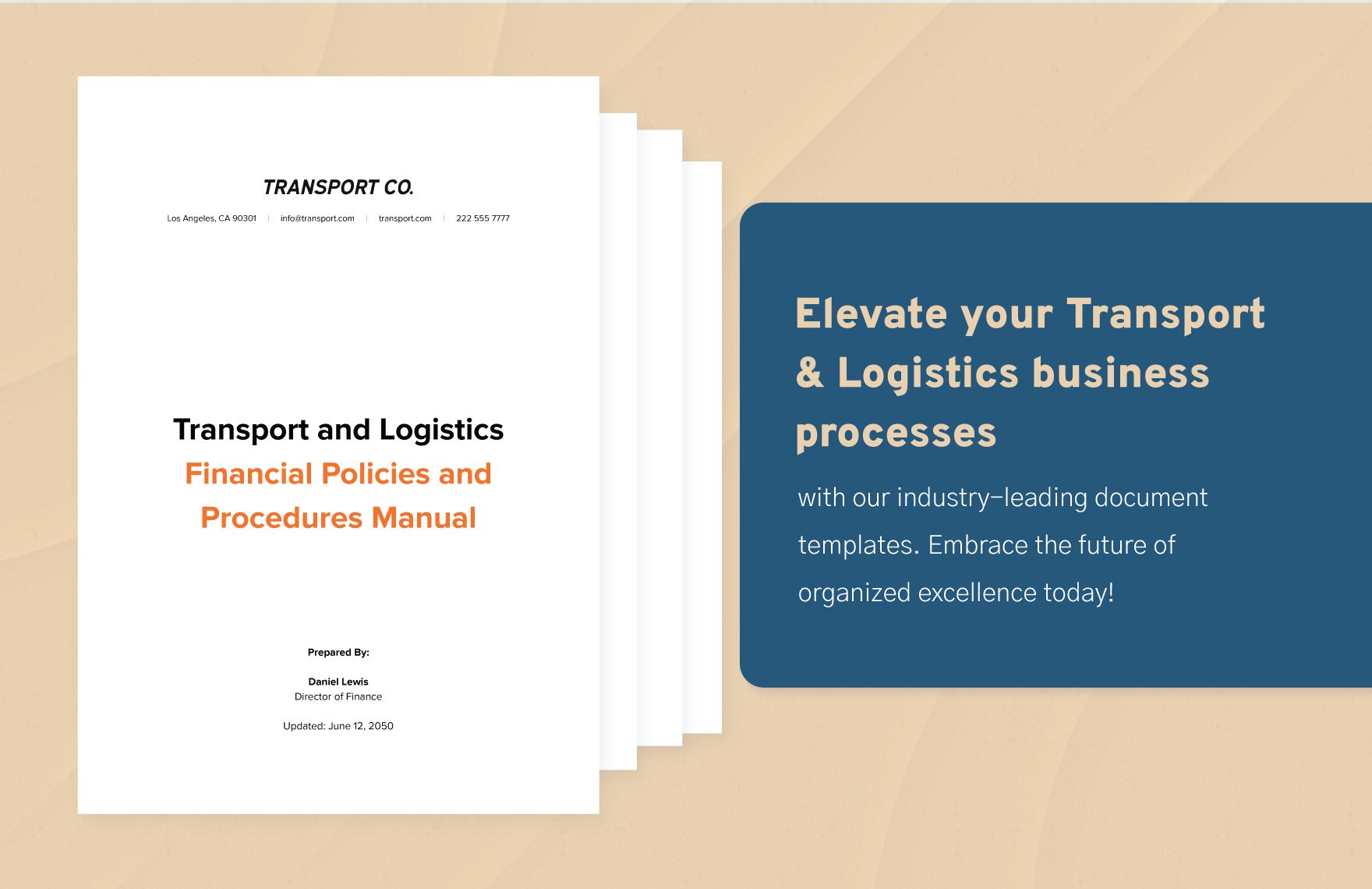 Transport and Logistics Financial Policies and Procedures Manual Template