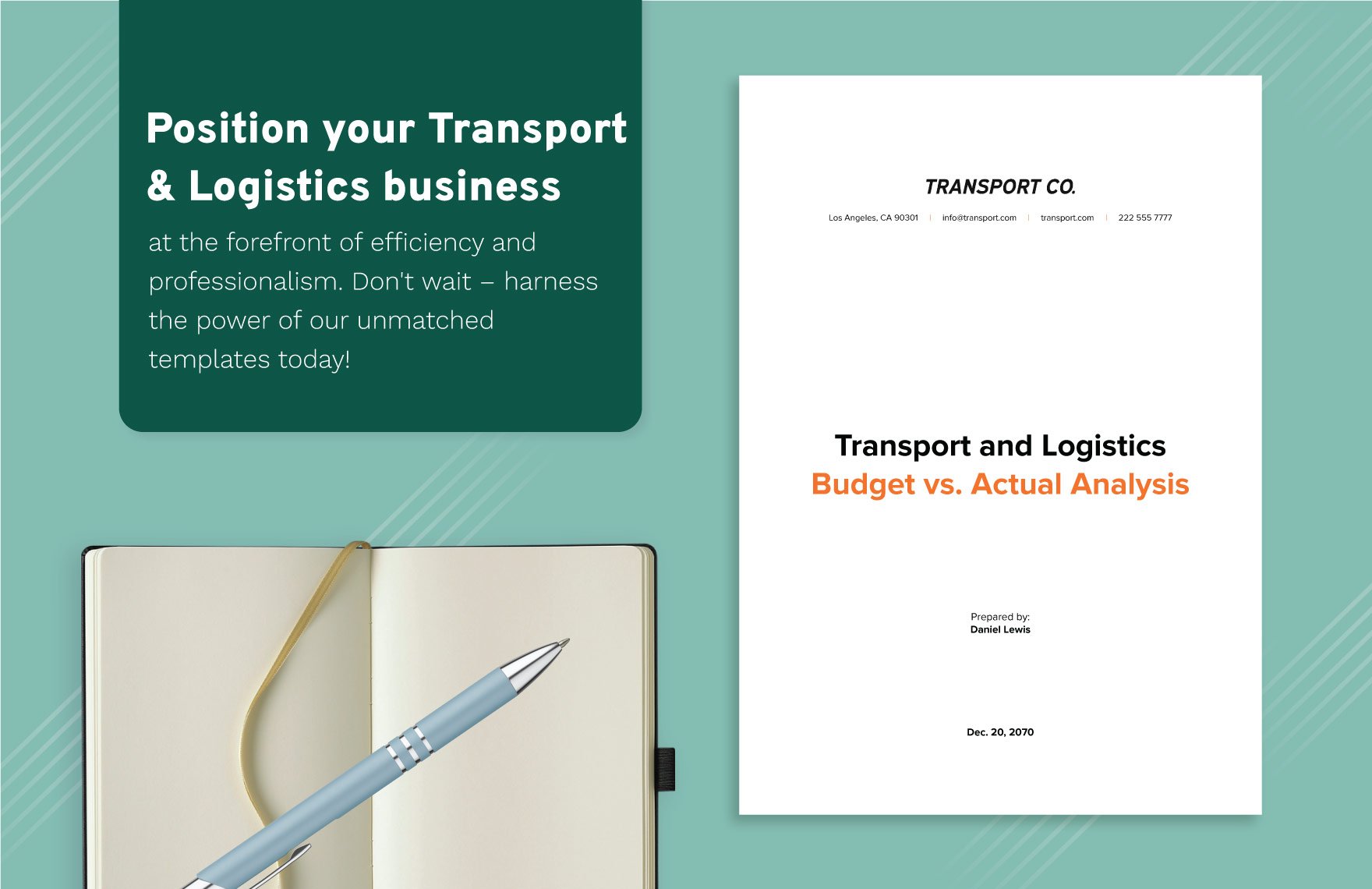 Transport and Logistics Budget vs. Actual Analysis Template
