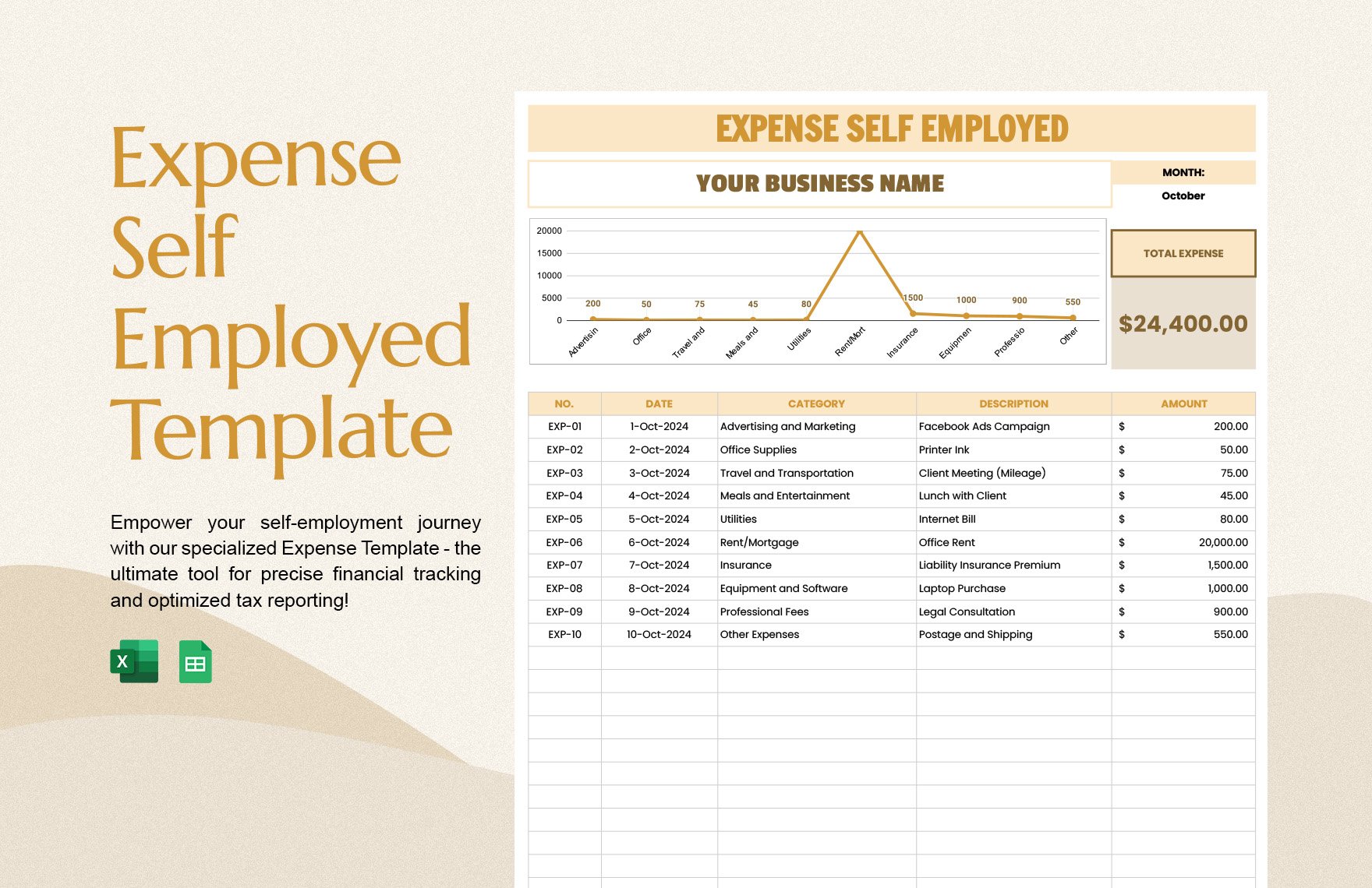 Expense Self Employed Template