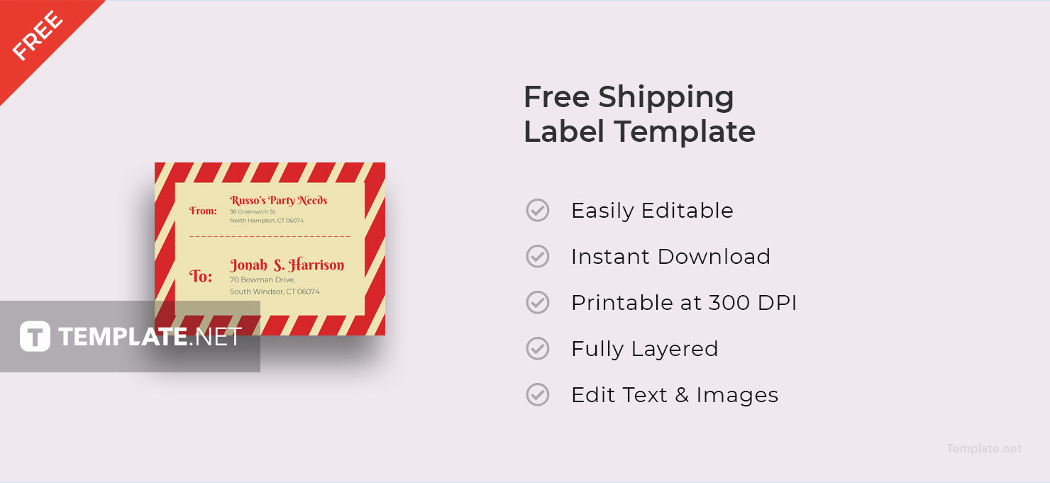 Free Shipping Label Template in Adobe Adobe Illustrator