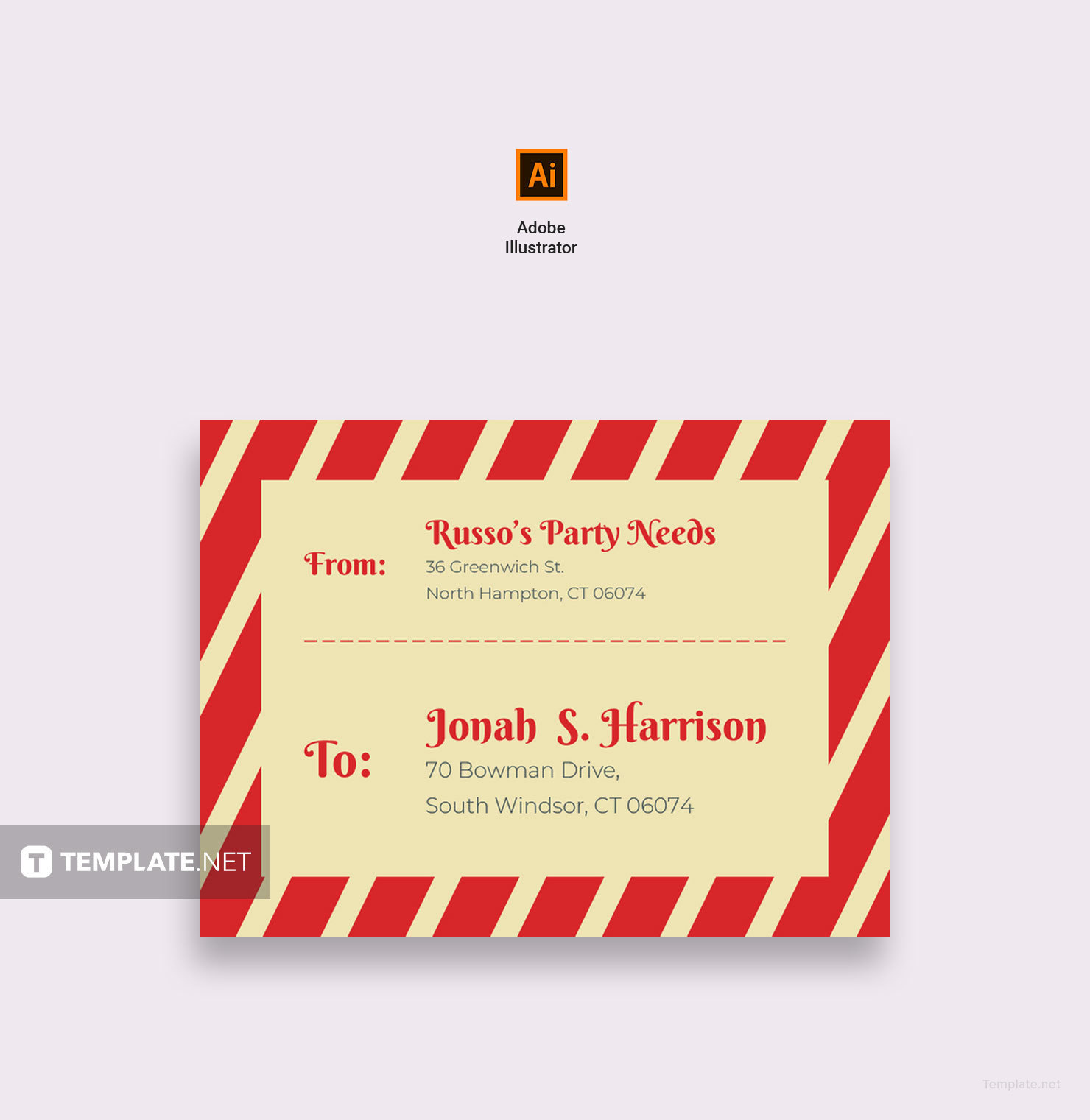 Free Shipping Label Template in Adobe Adobe Illustrator