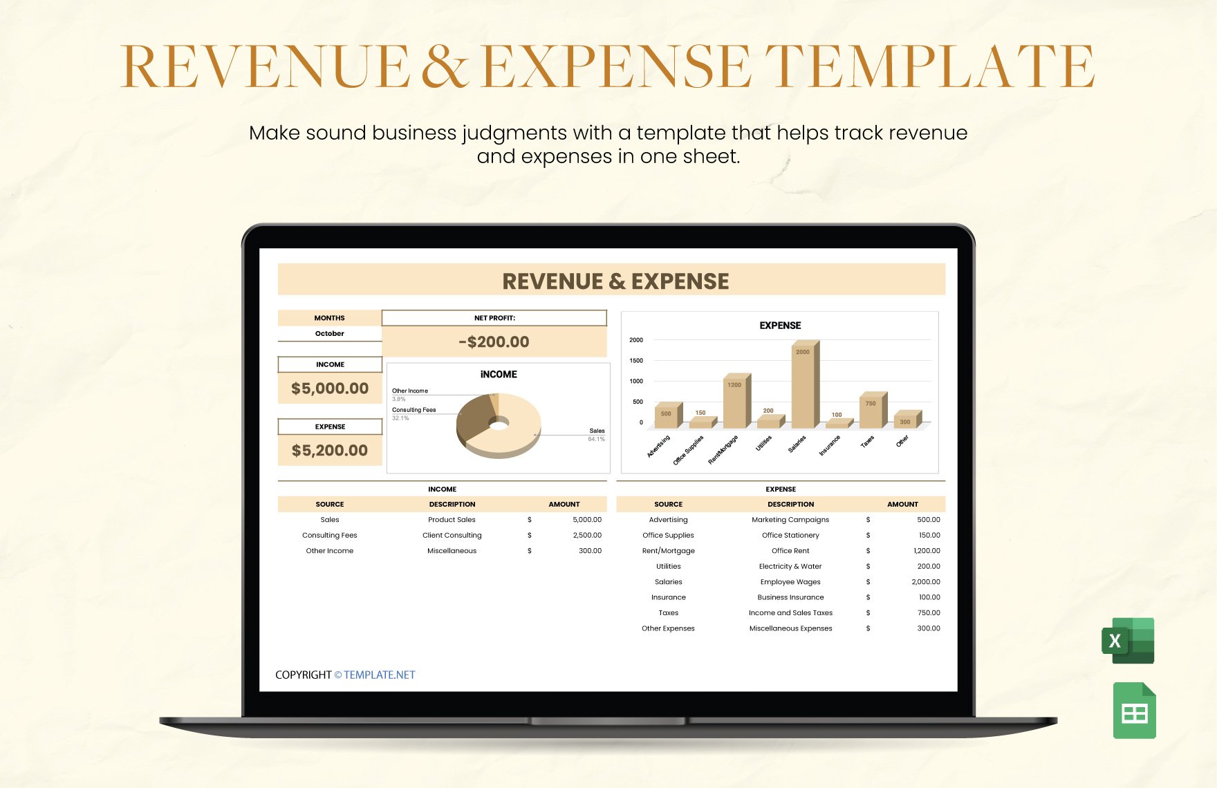 Revenue & Expense Template
