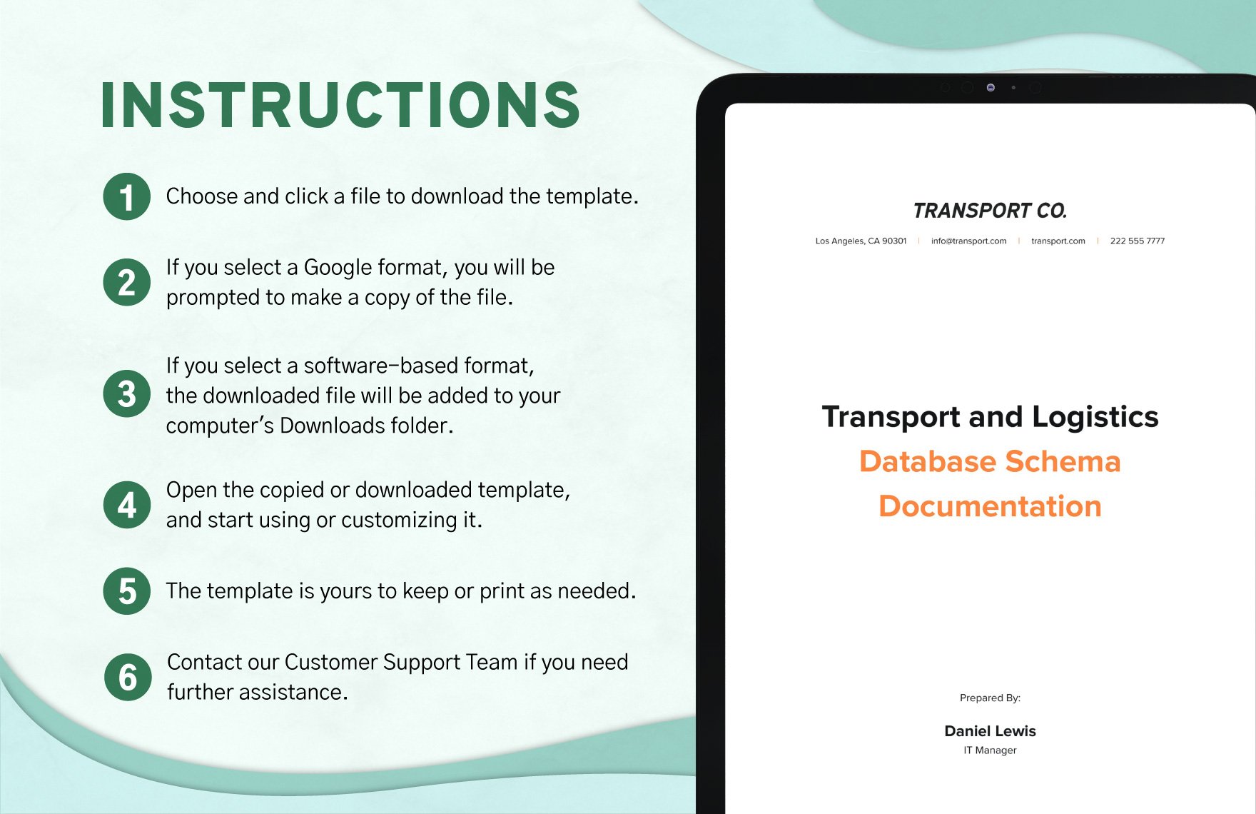 Transport and Logistics Database Schema Documentation Template