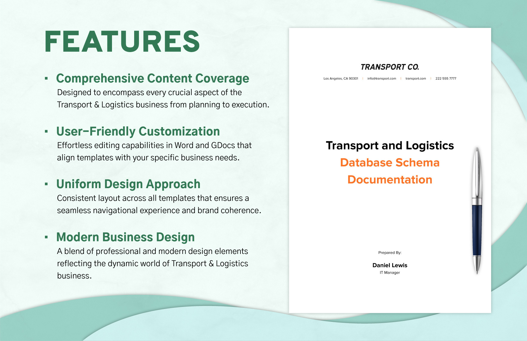 Transport and Logistics Database Schema Documentation Template