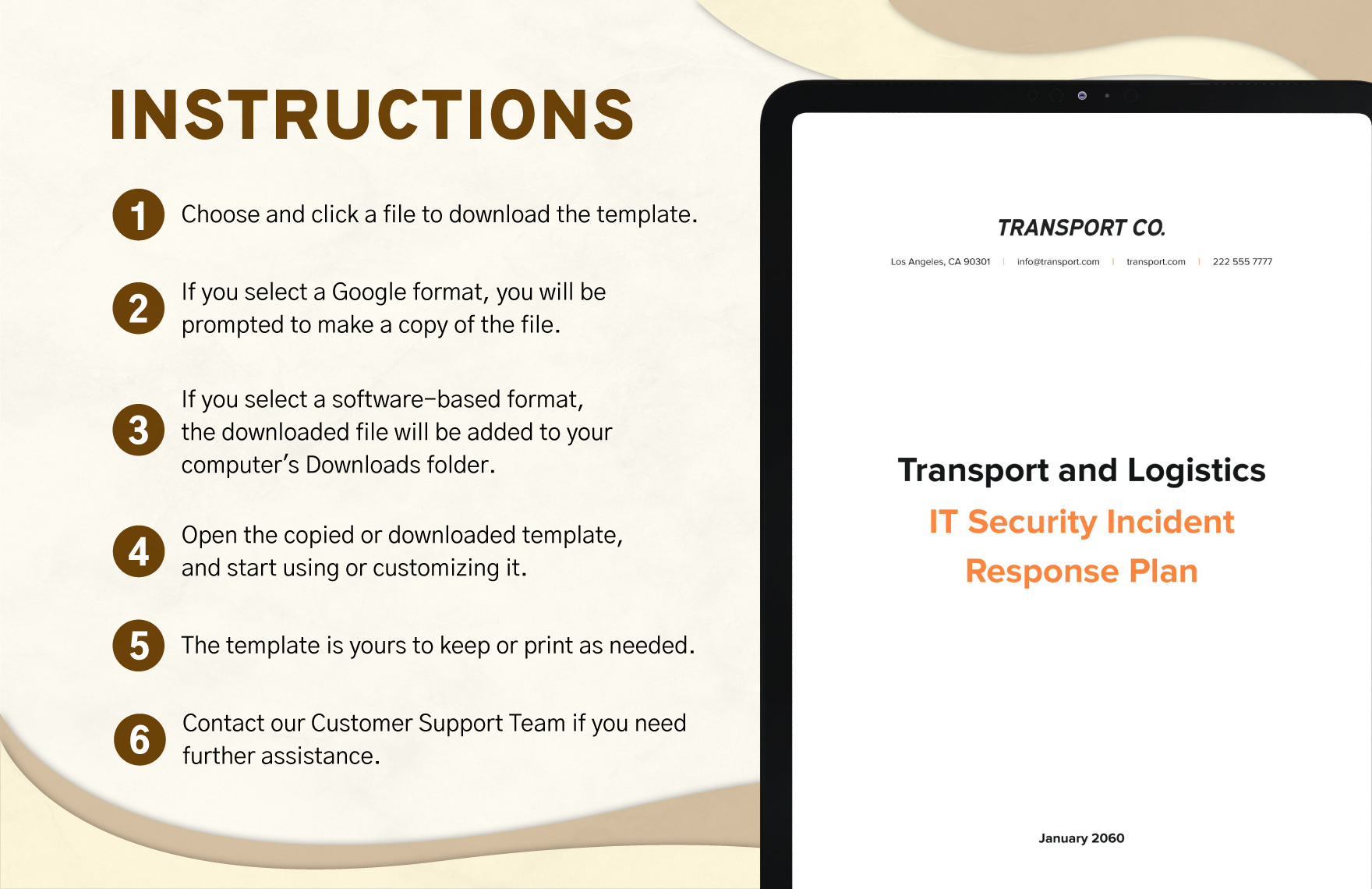 Transport and Logistics IT Security Incident Response Plan Template